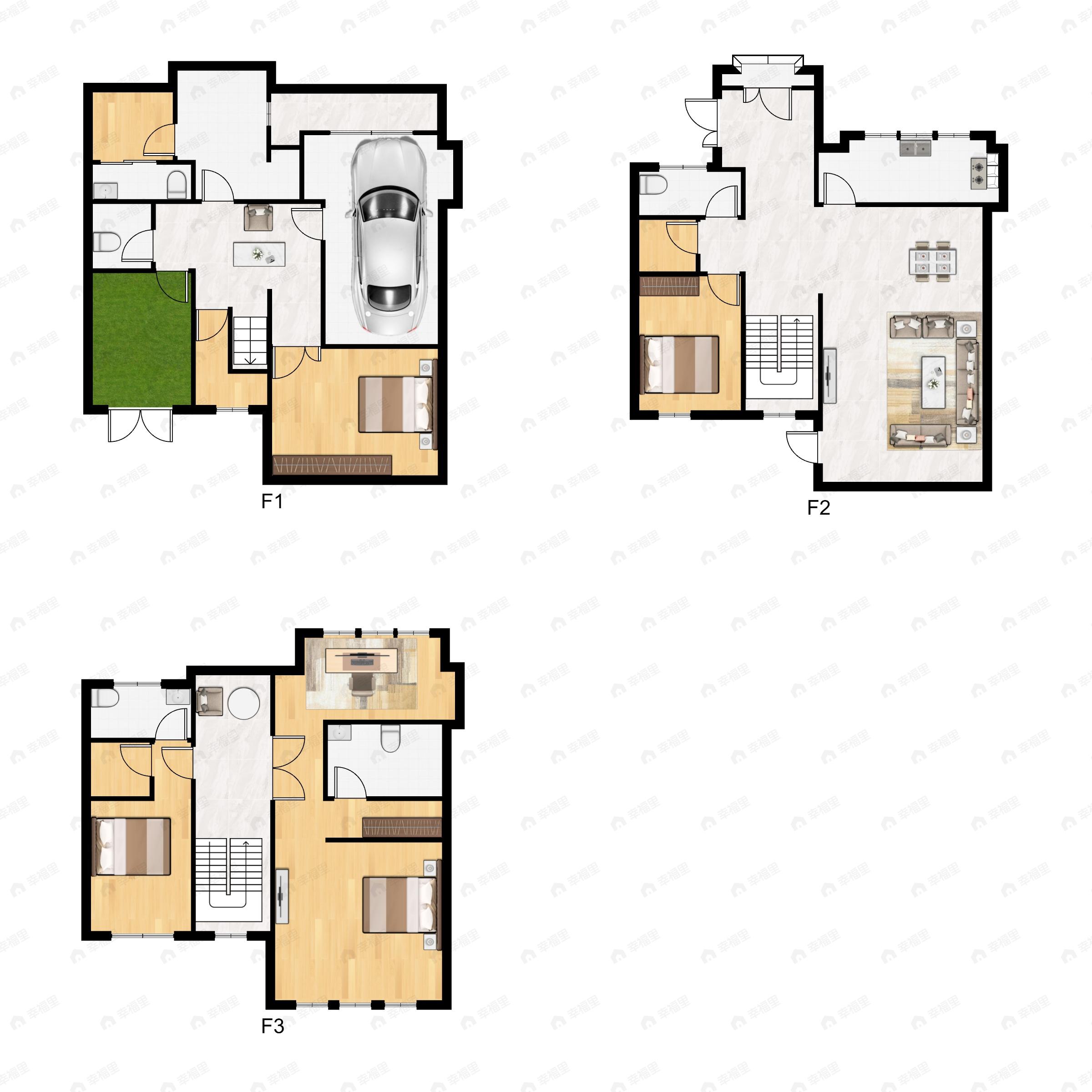4室2厅5卫建面290平户型图