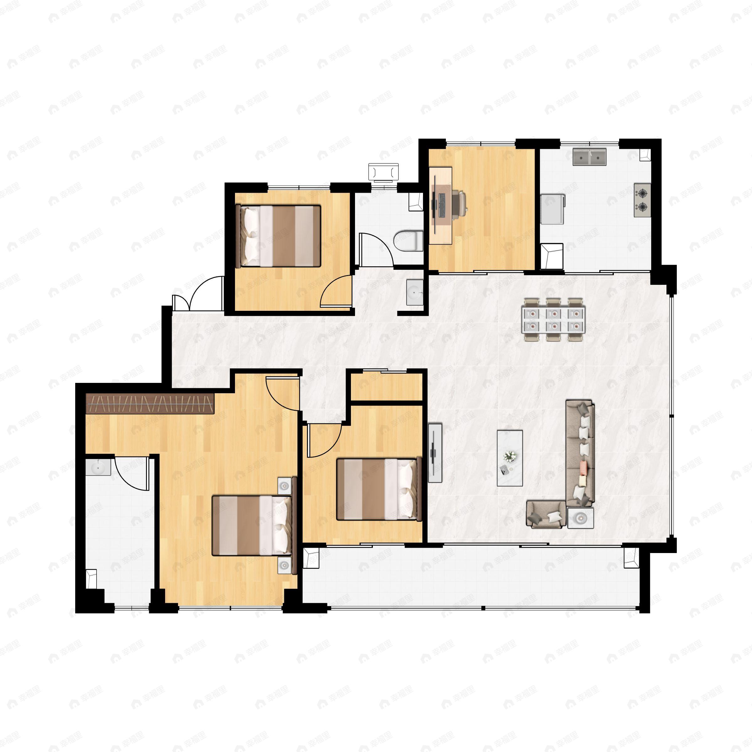 中粮·大悦未来城4室2厅2卫户型图