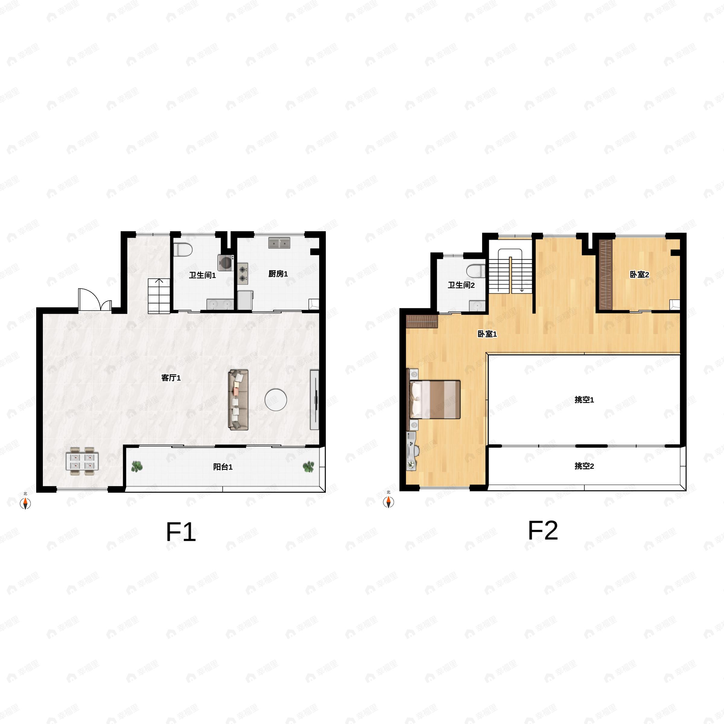 4室2厅3卫建面147平户型图