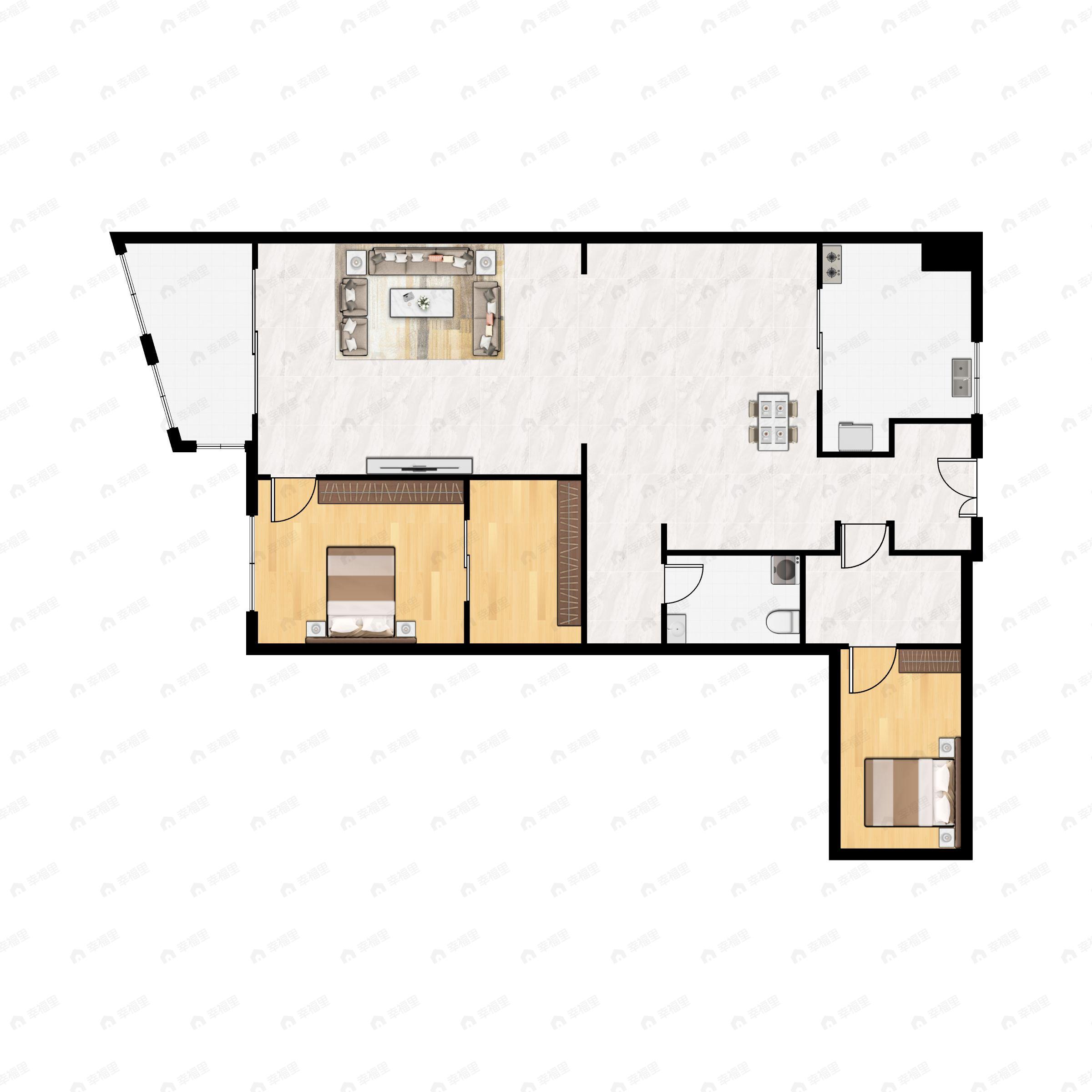亮马福景苑2室2厅1卫户型图