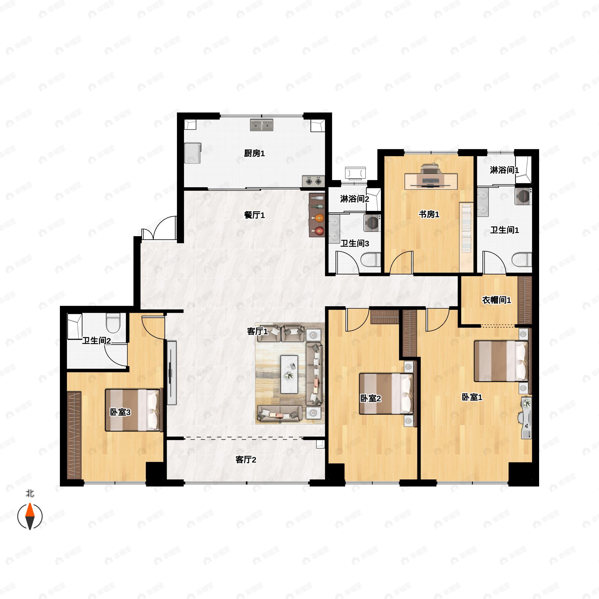 碧桂园云顶4室2厅3卫户型图