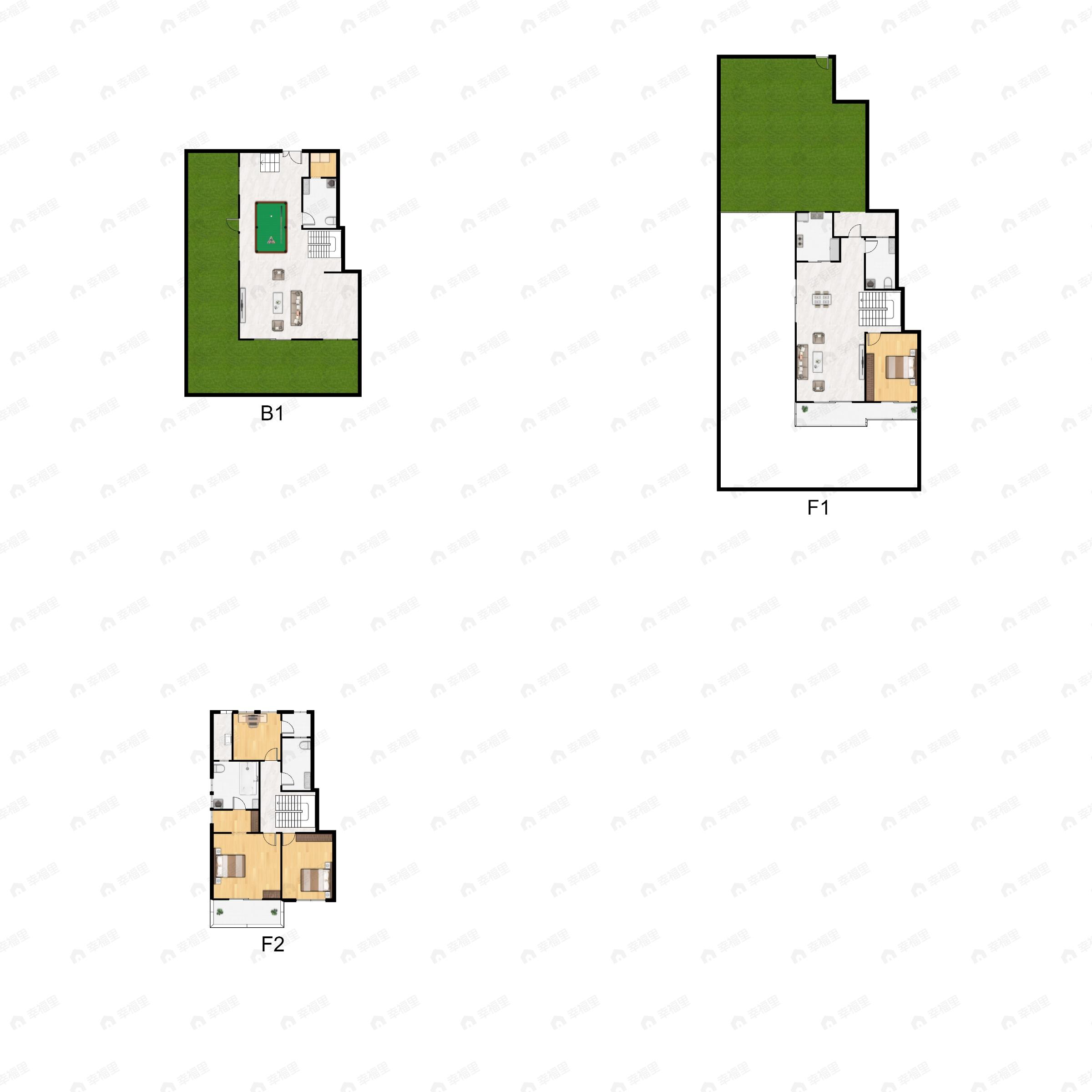 5室3厅4卫建面153平东|西户型图