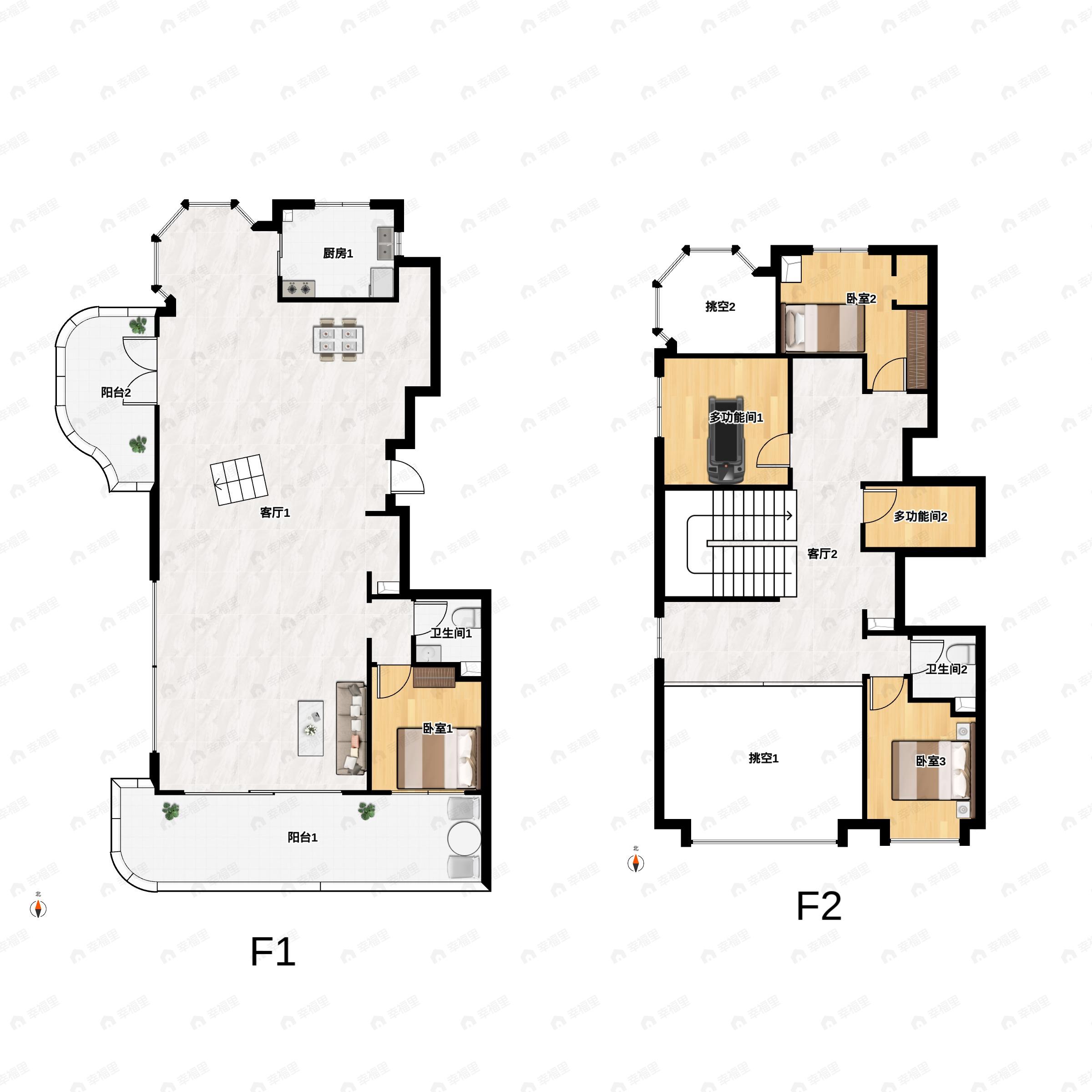 4室2厅2卫建面300平户型图
