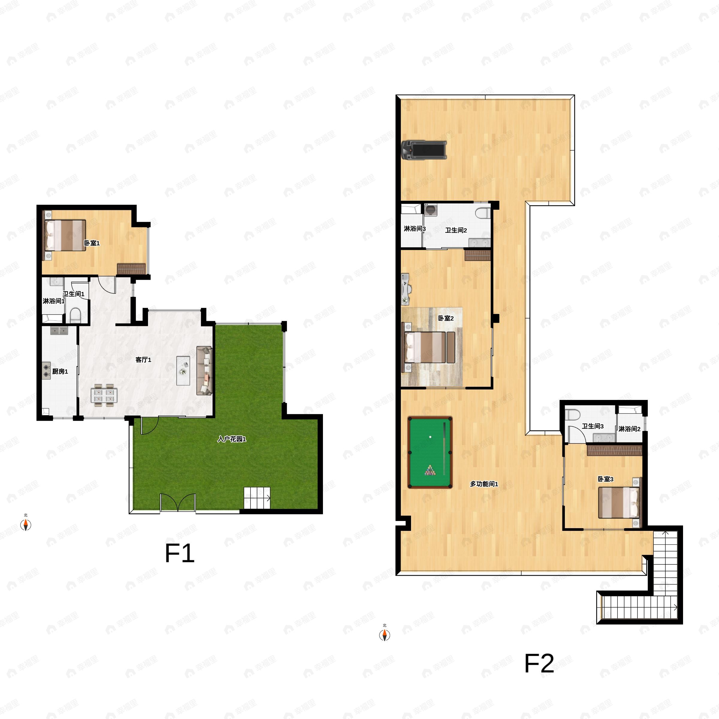 3室2厅3卫建面126平undefined户型图