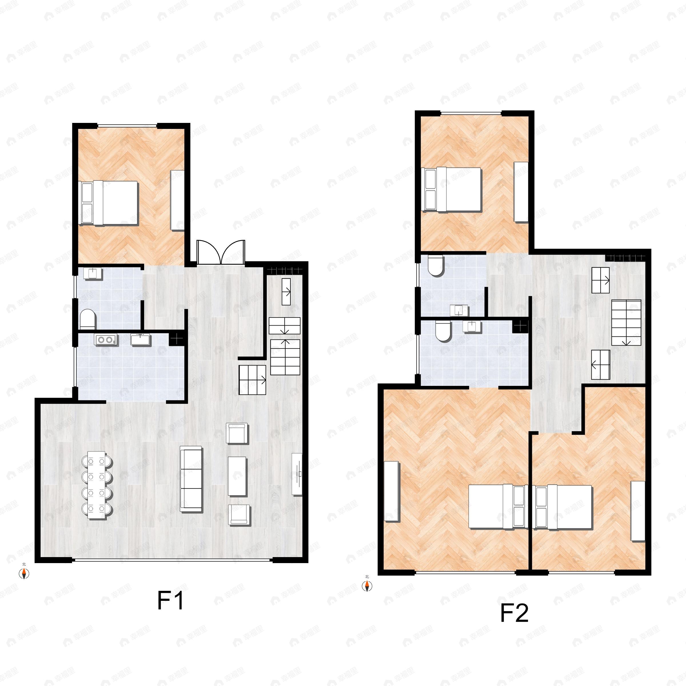4室2厅3卫建面139平户型图