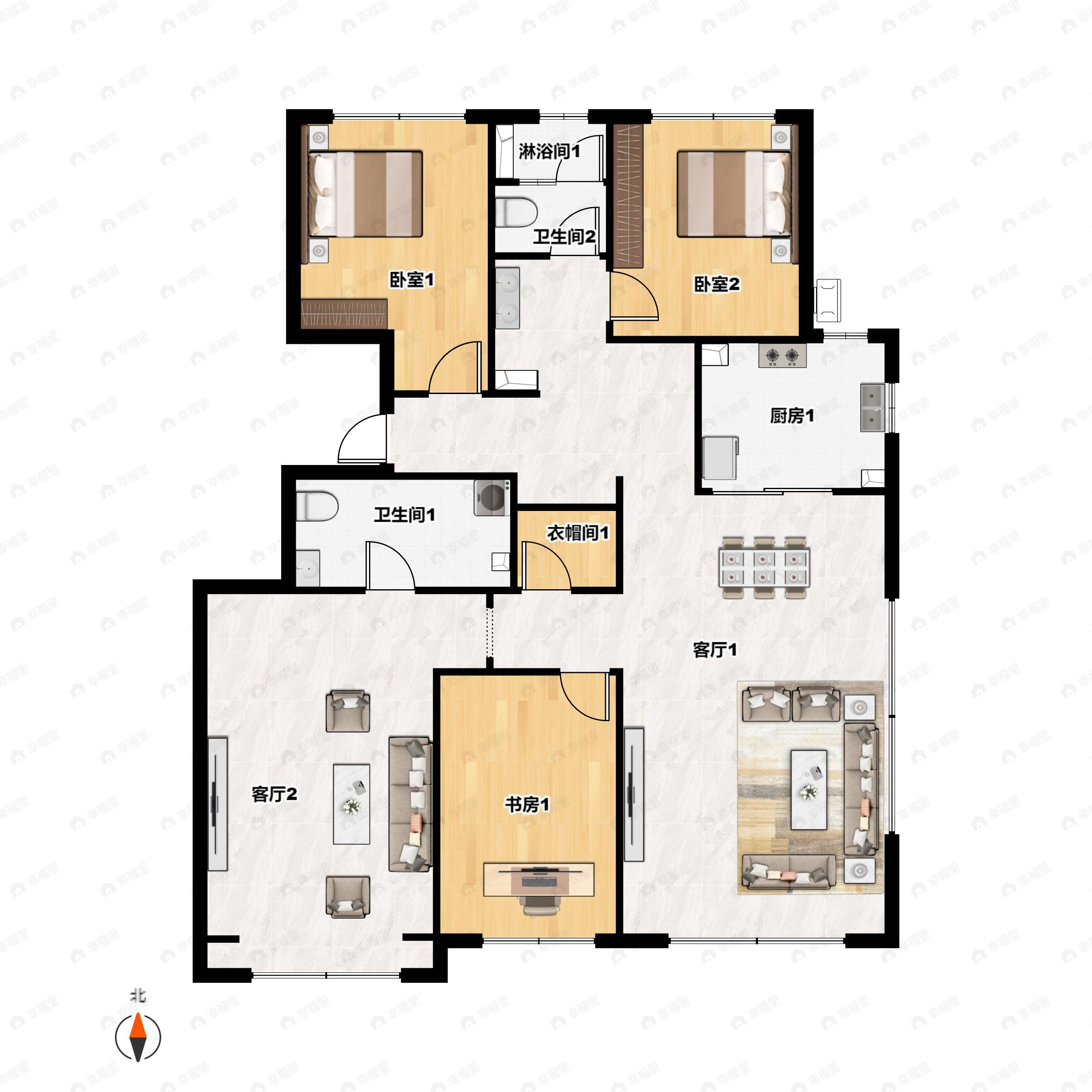 中建宸庐4室2厅2卫户型图