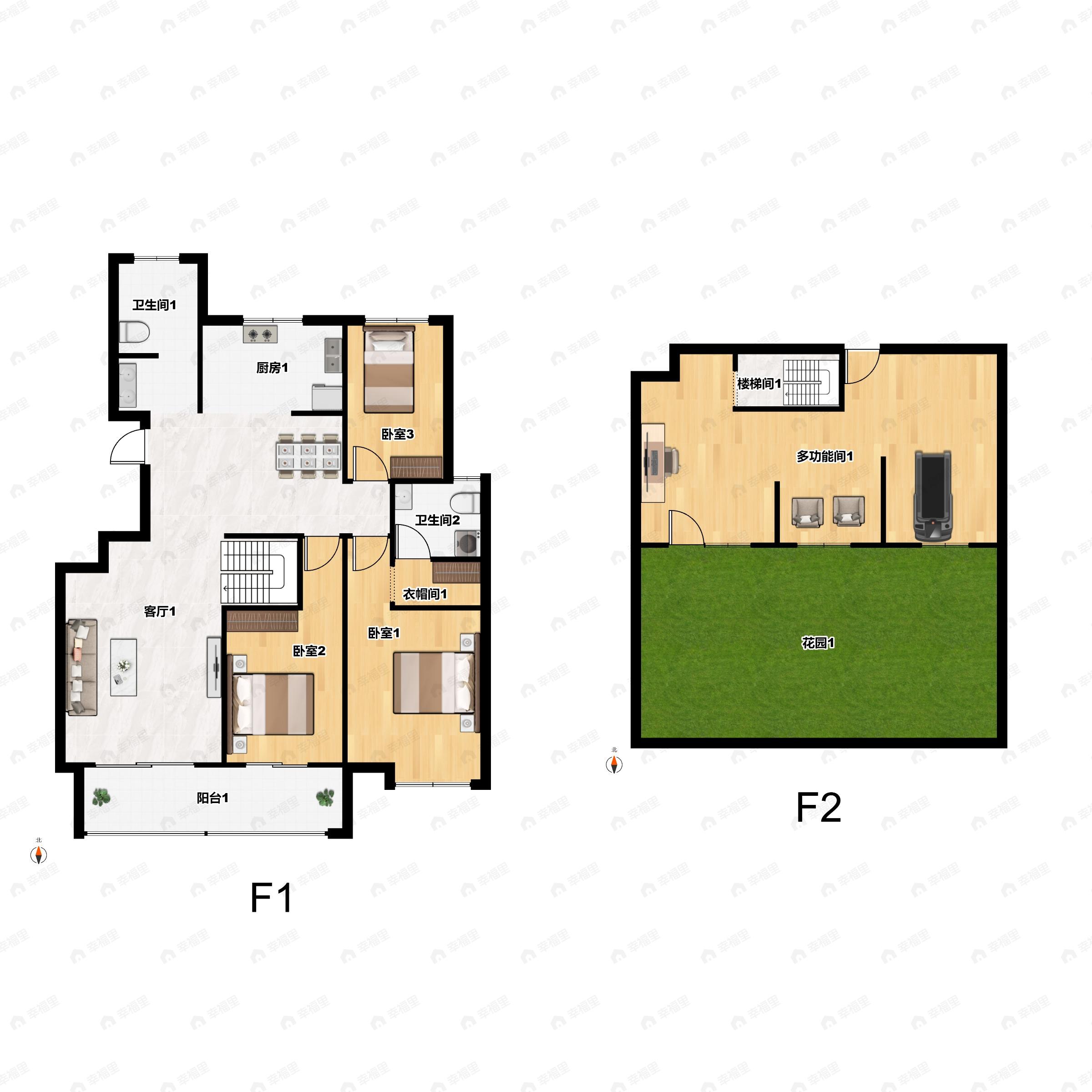 3室2厅2卫建面117平undefined户型图
