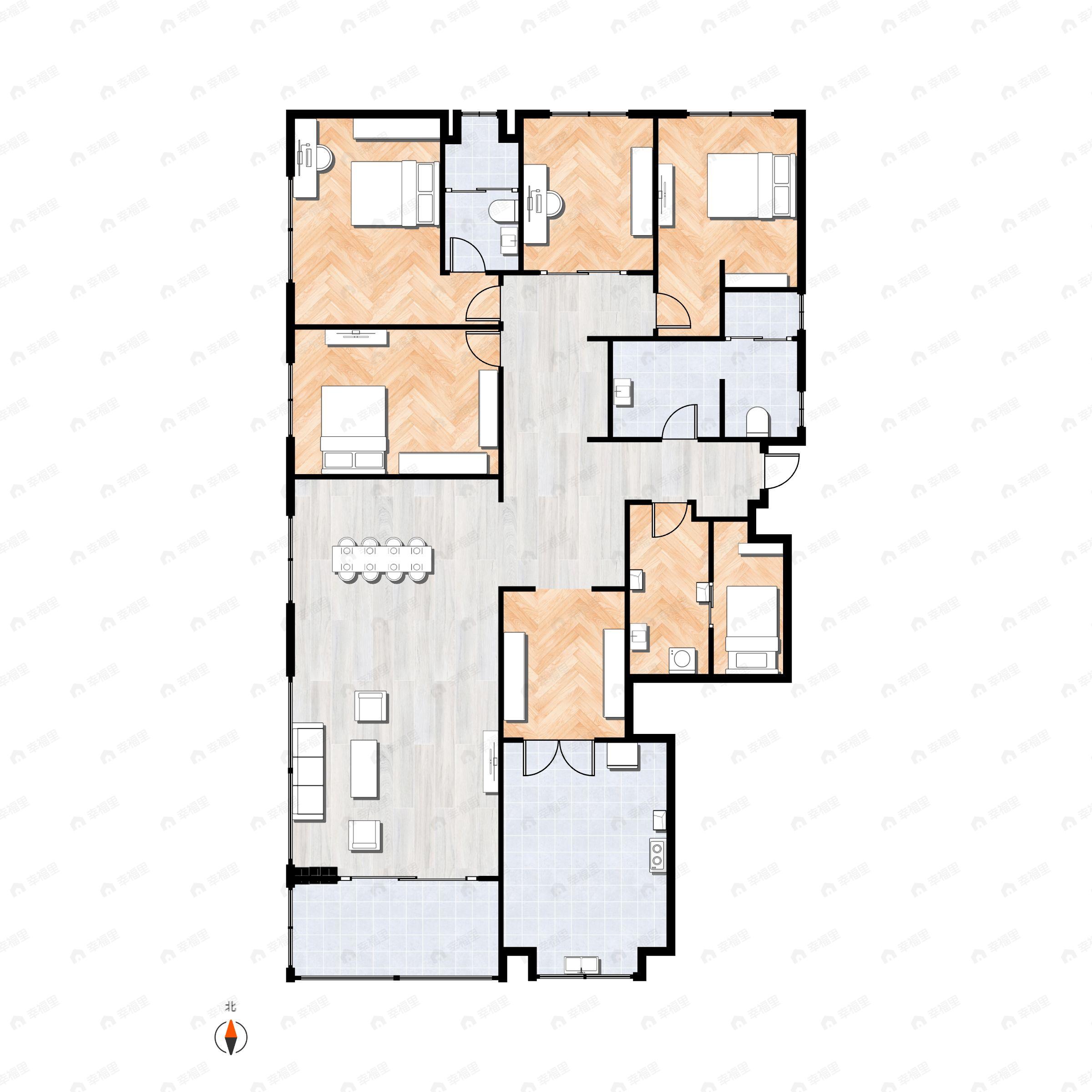 5室2厅2卫建面265平户型图