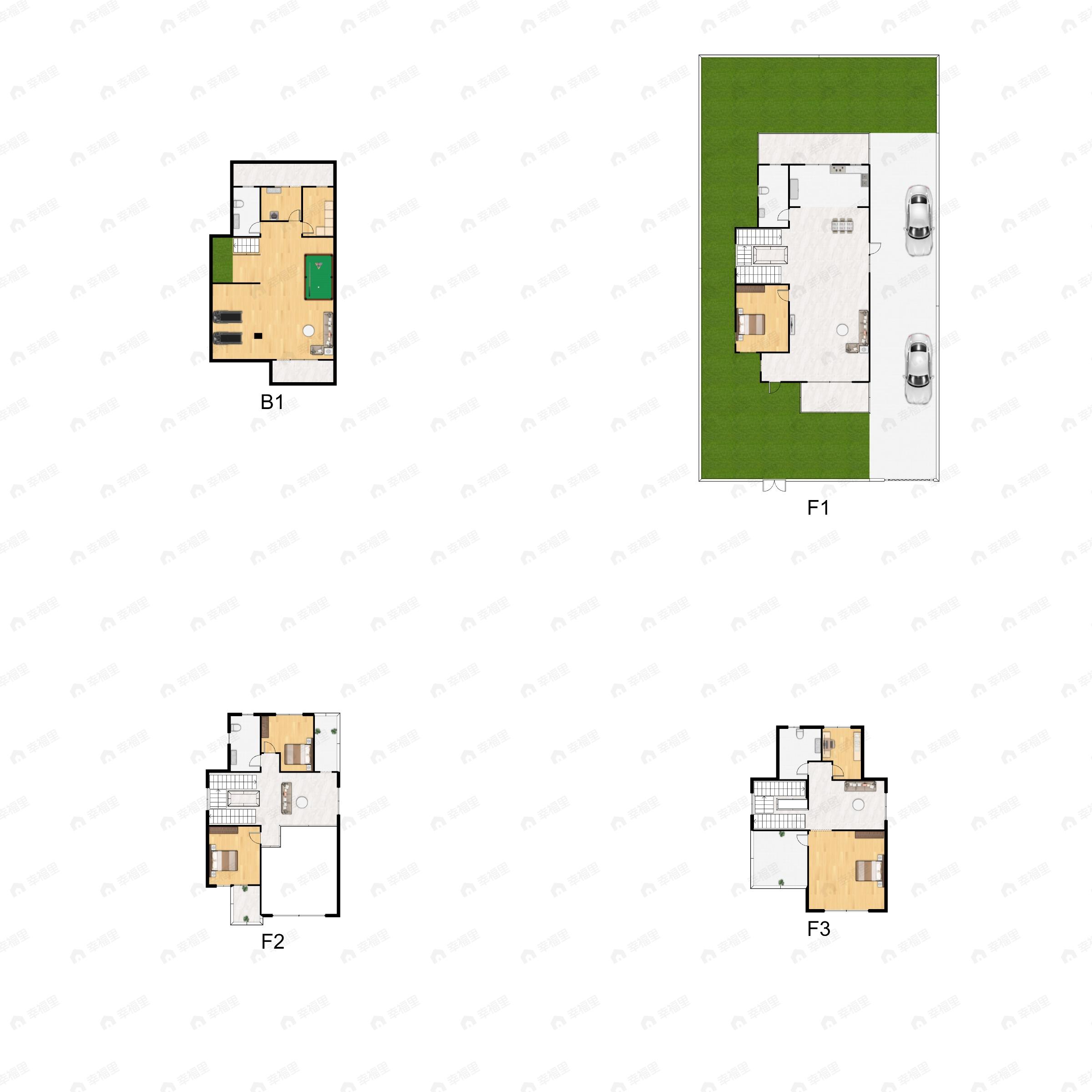 4室4厅4卫建面342平户型图