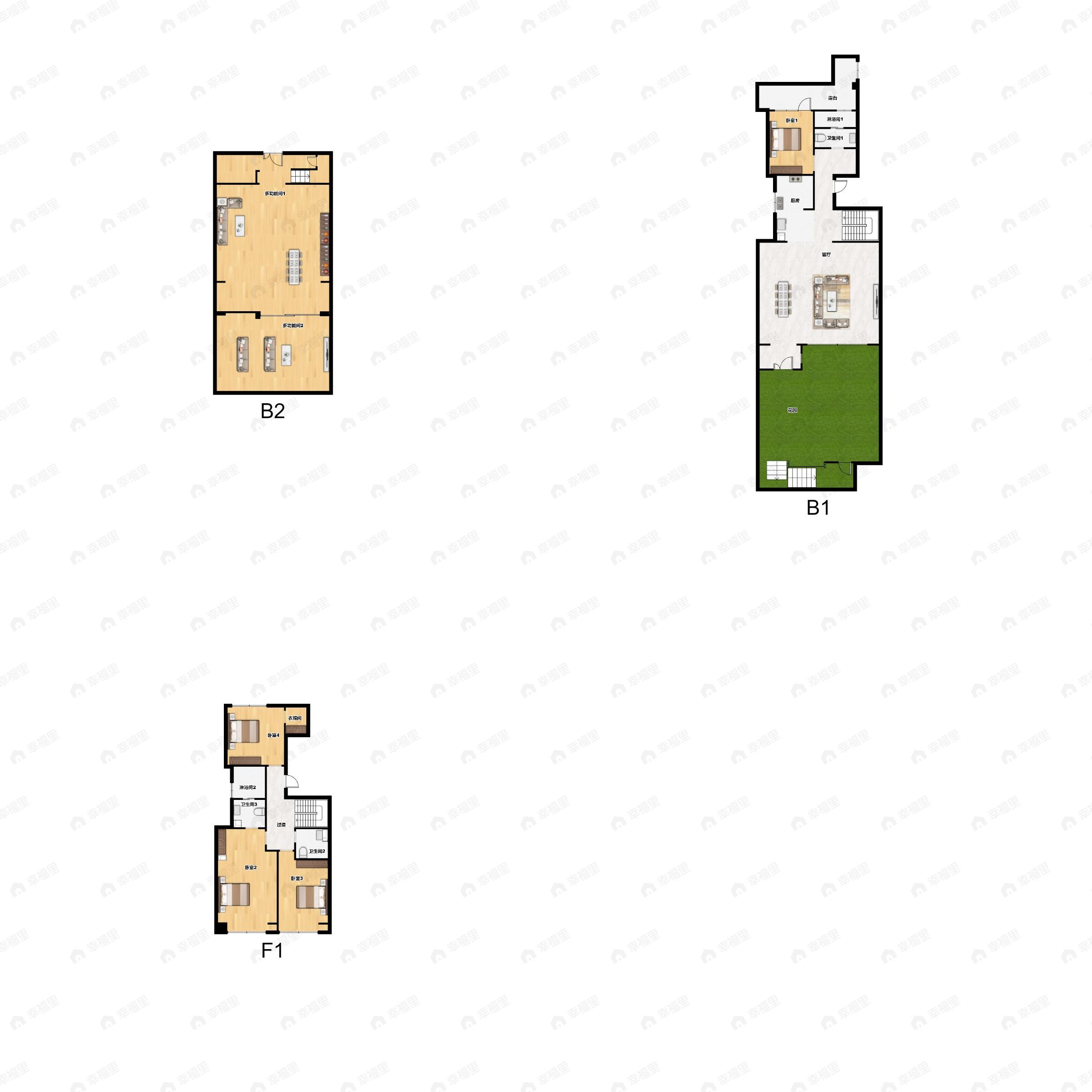 4室3厅3卫建面260平户型图