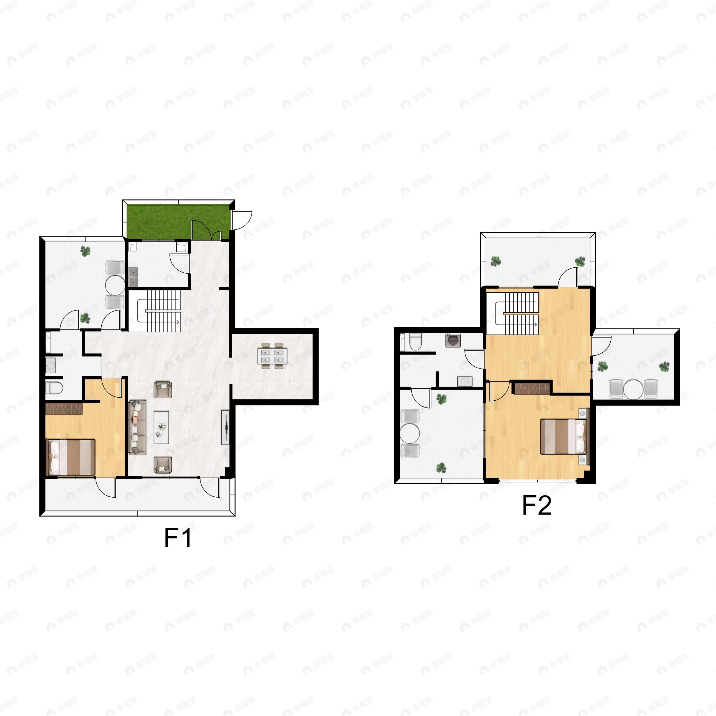 盛唐岚山2室2厅2卫户型图