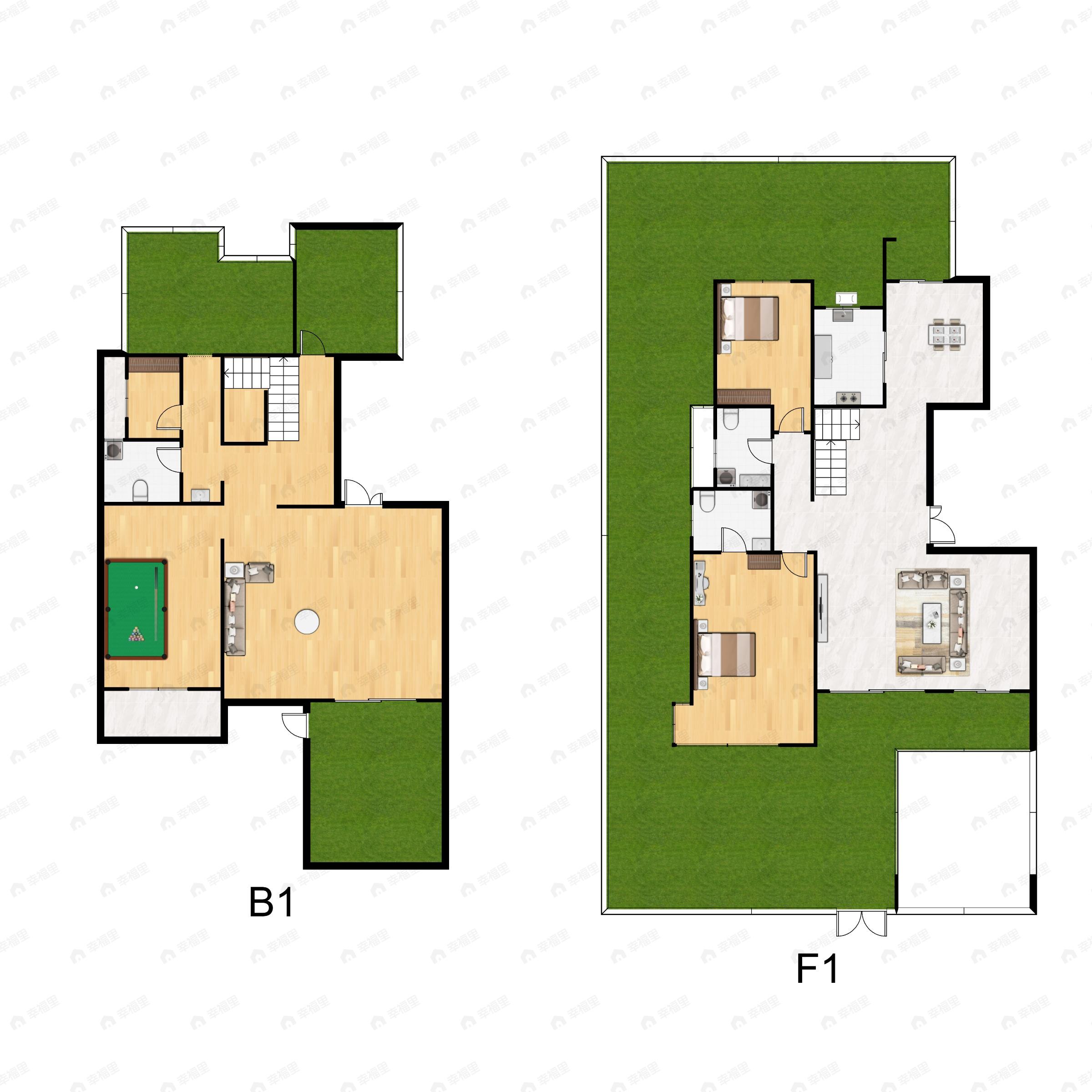 5室3厅3卫建面140平北|南户型图