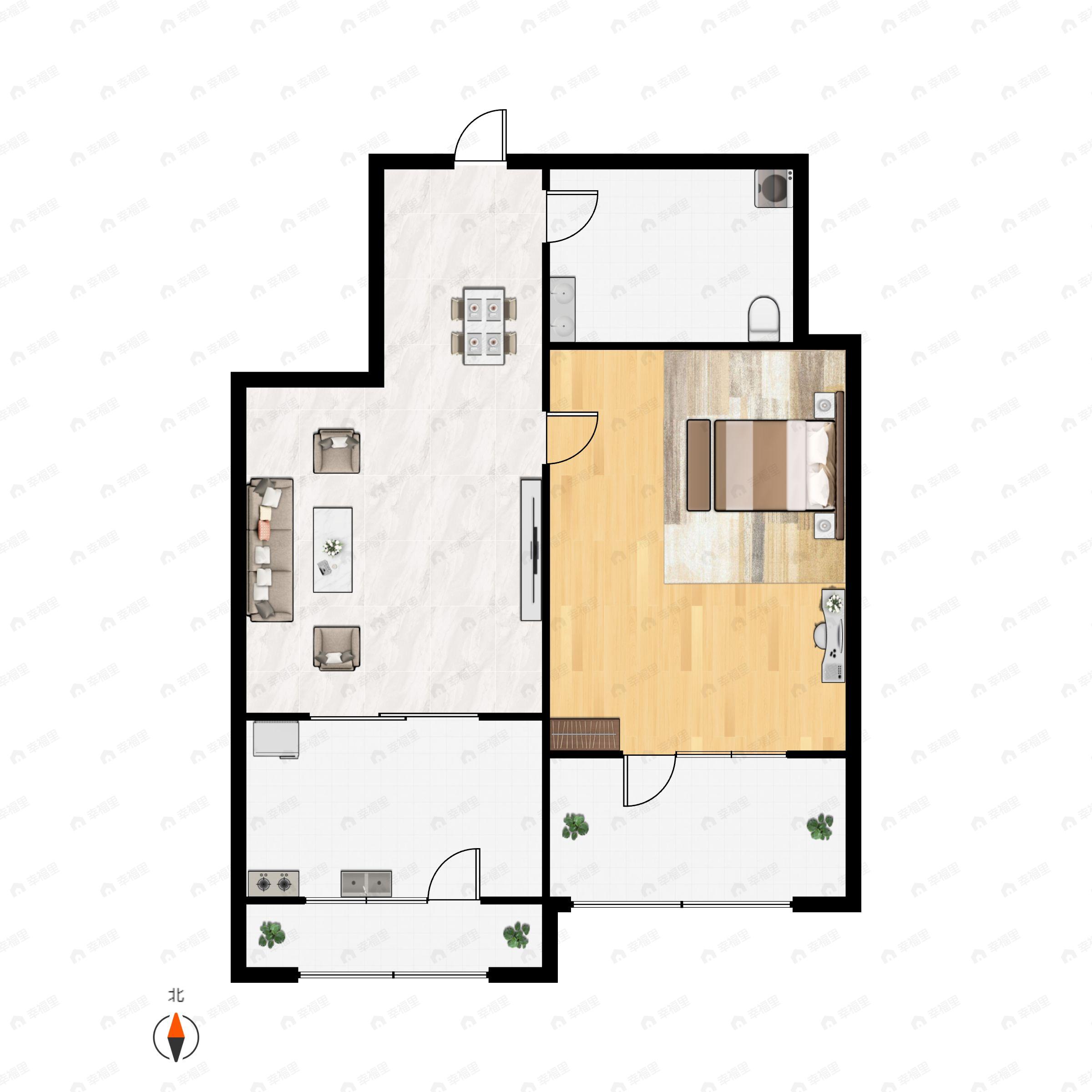 翠岫联芳1室1厅1卫户型图
