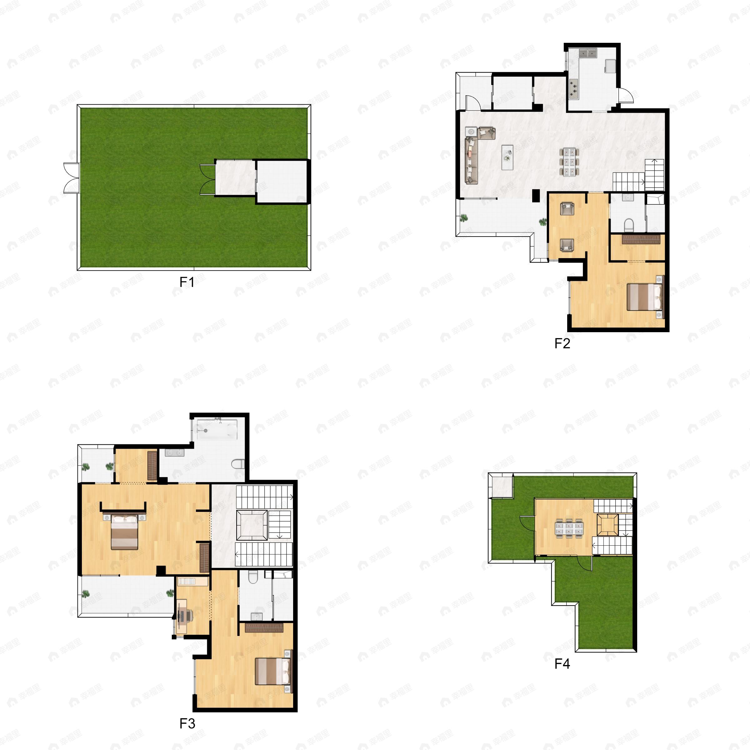 3室2厅2卫建面180平户型图
