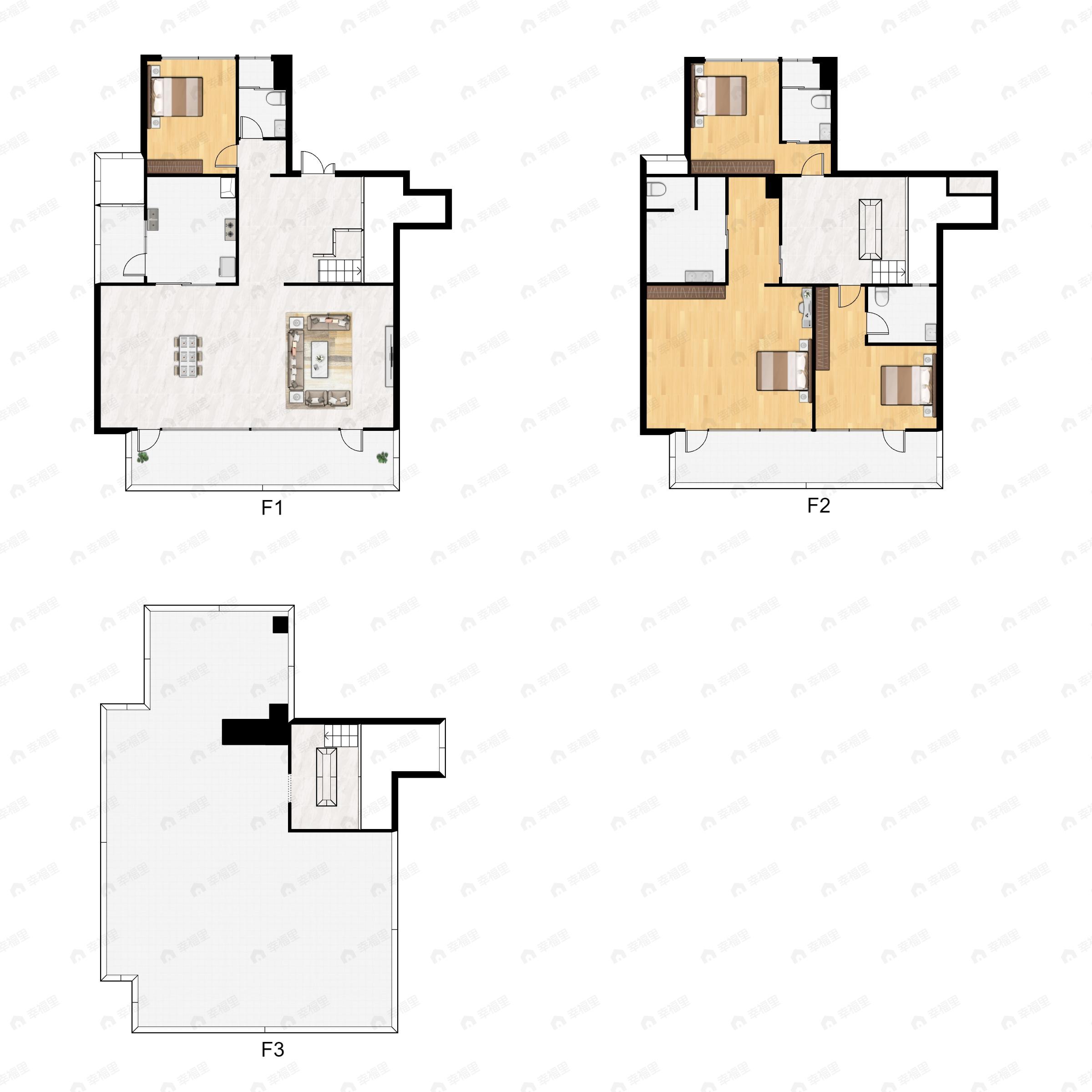 4室2厅4卫建面260平户型图