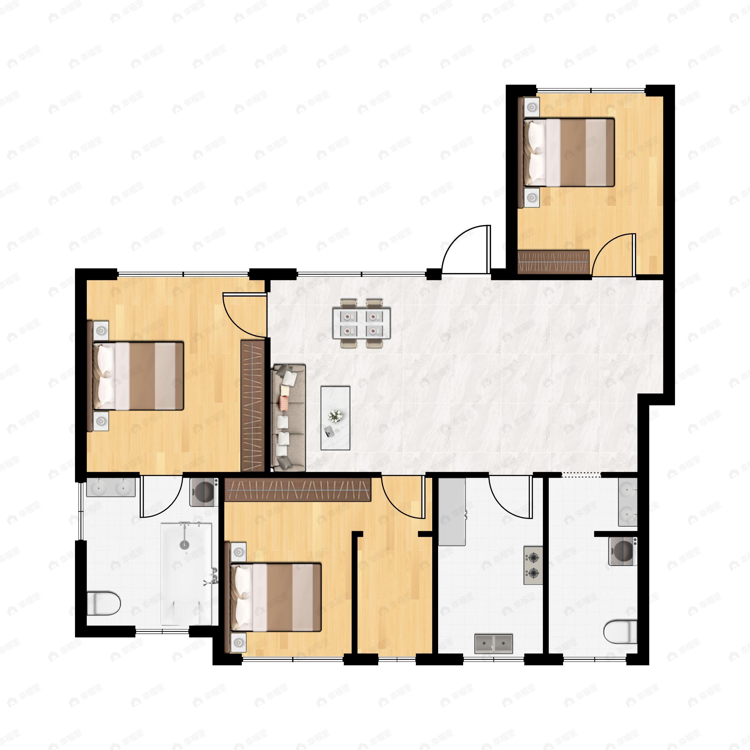 翠屏凤凰海岸4室2厅2卫户型图