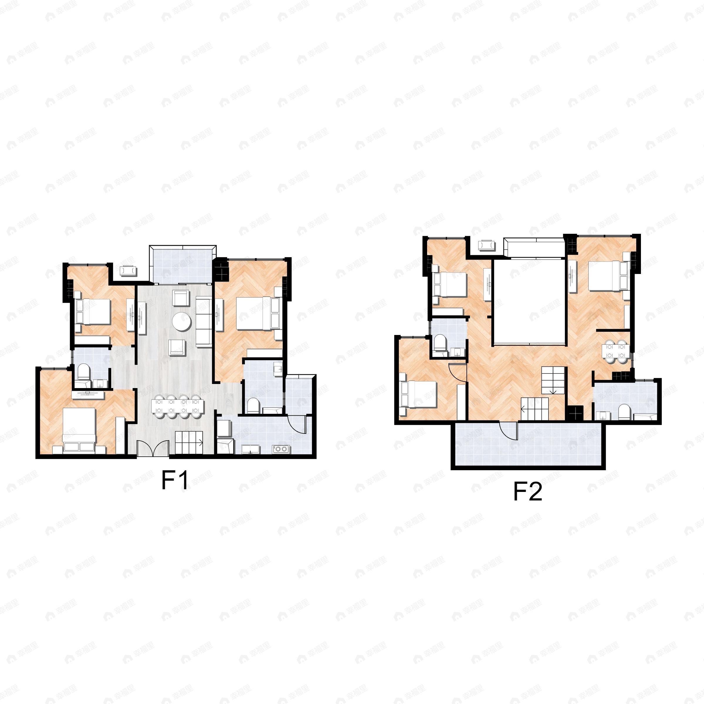 6室2厅4卫建面158平西北户型图