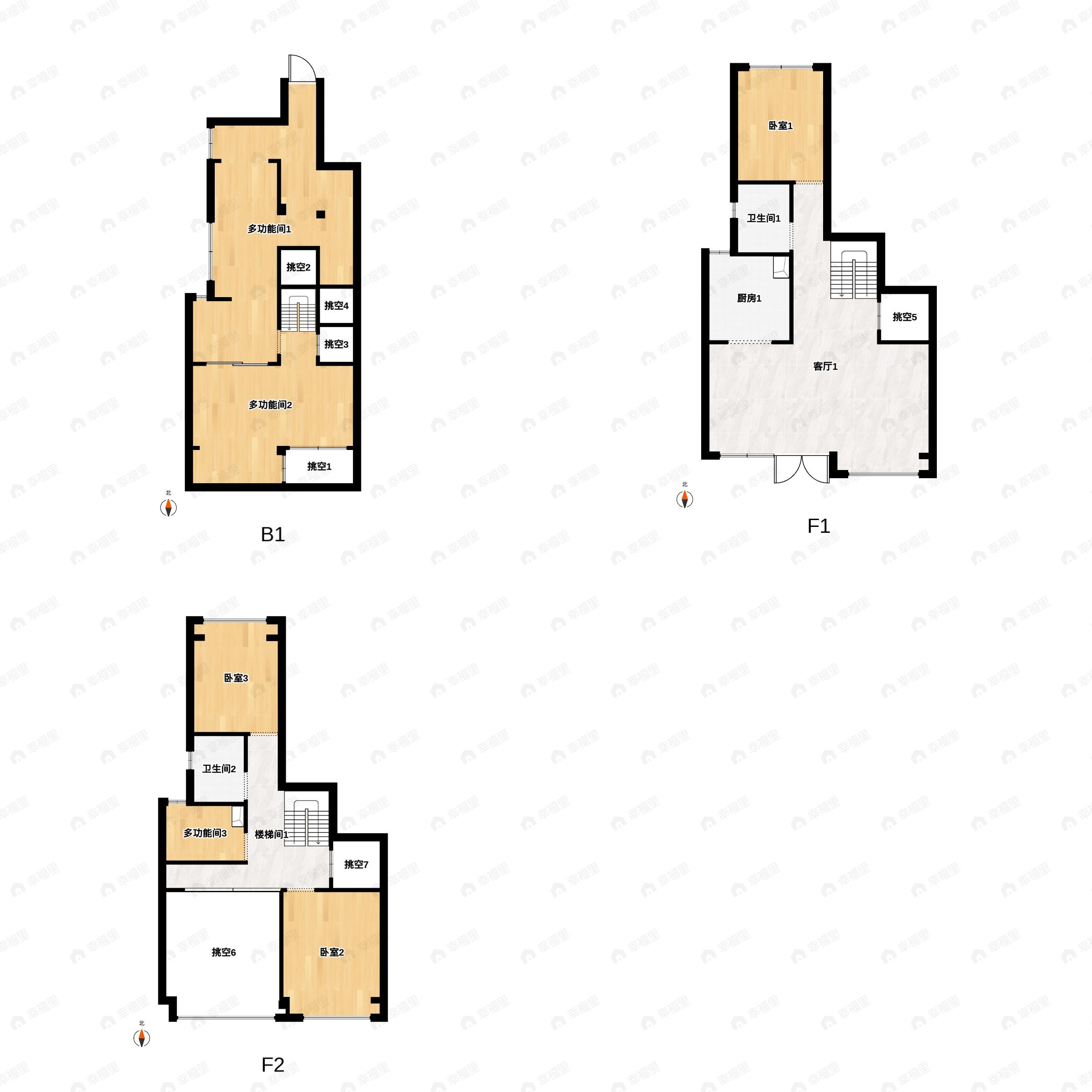 3室2厅2卫建面279平户型图
