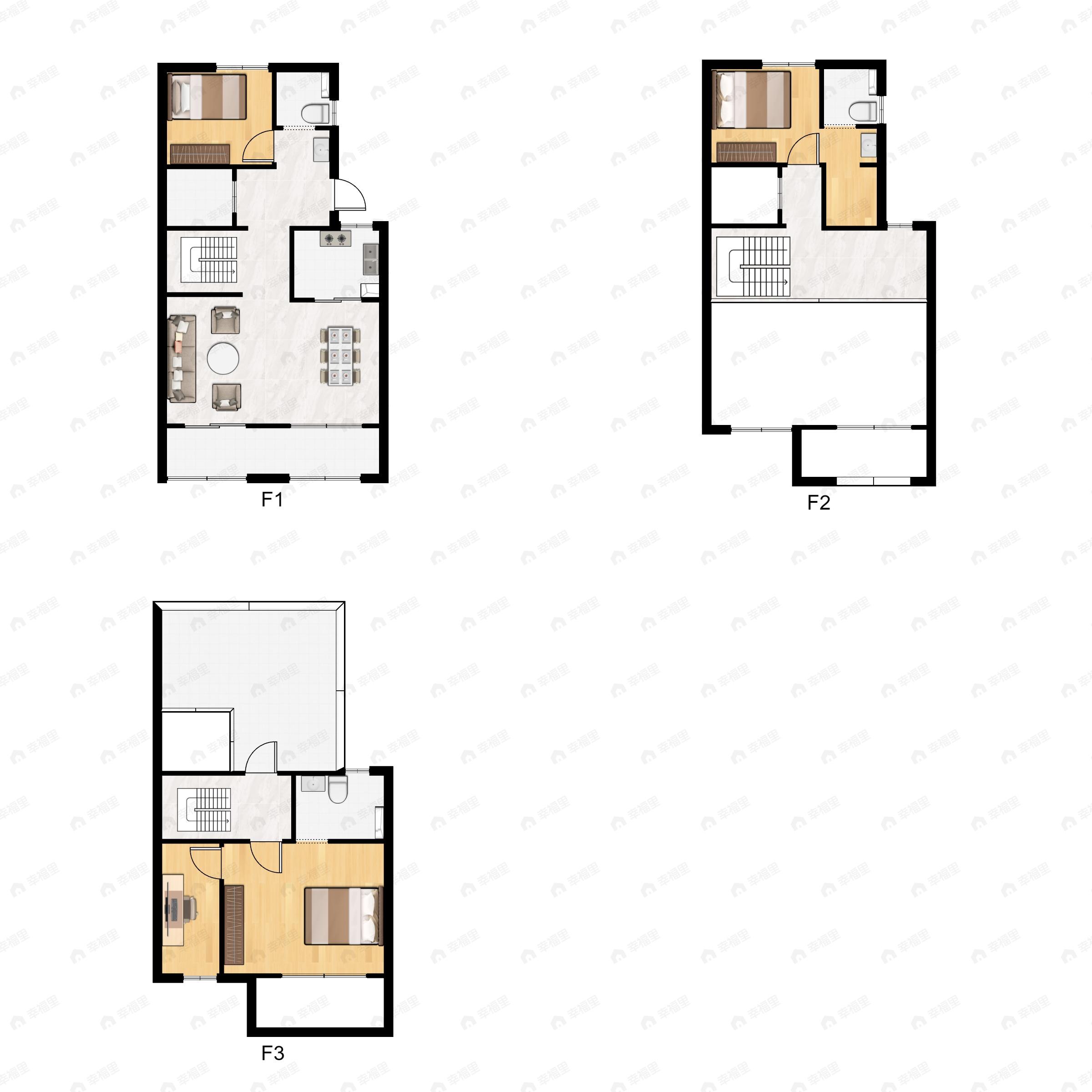 3室2厅3卫建面139平户型图