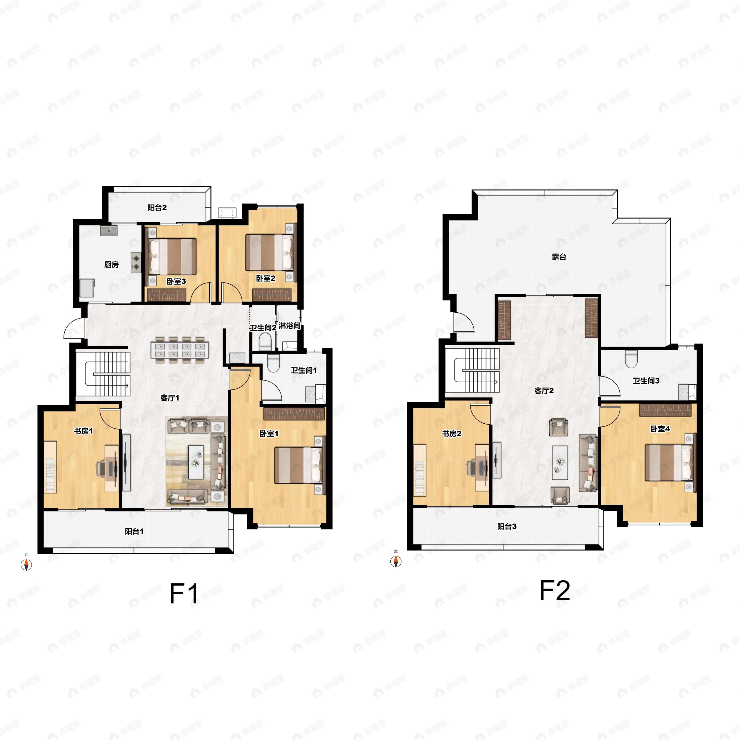 6室3厅3卫建面219平户型图