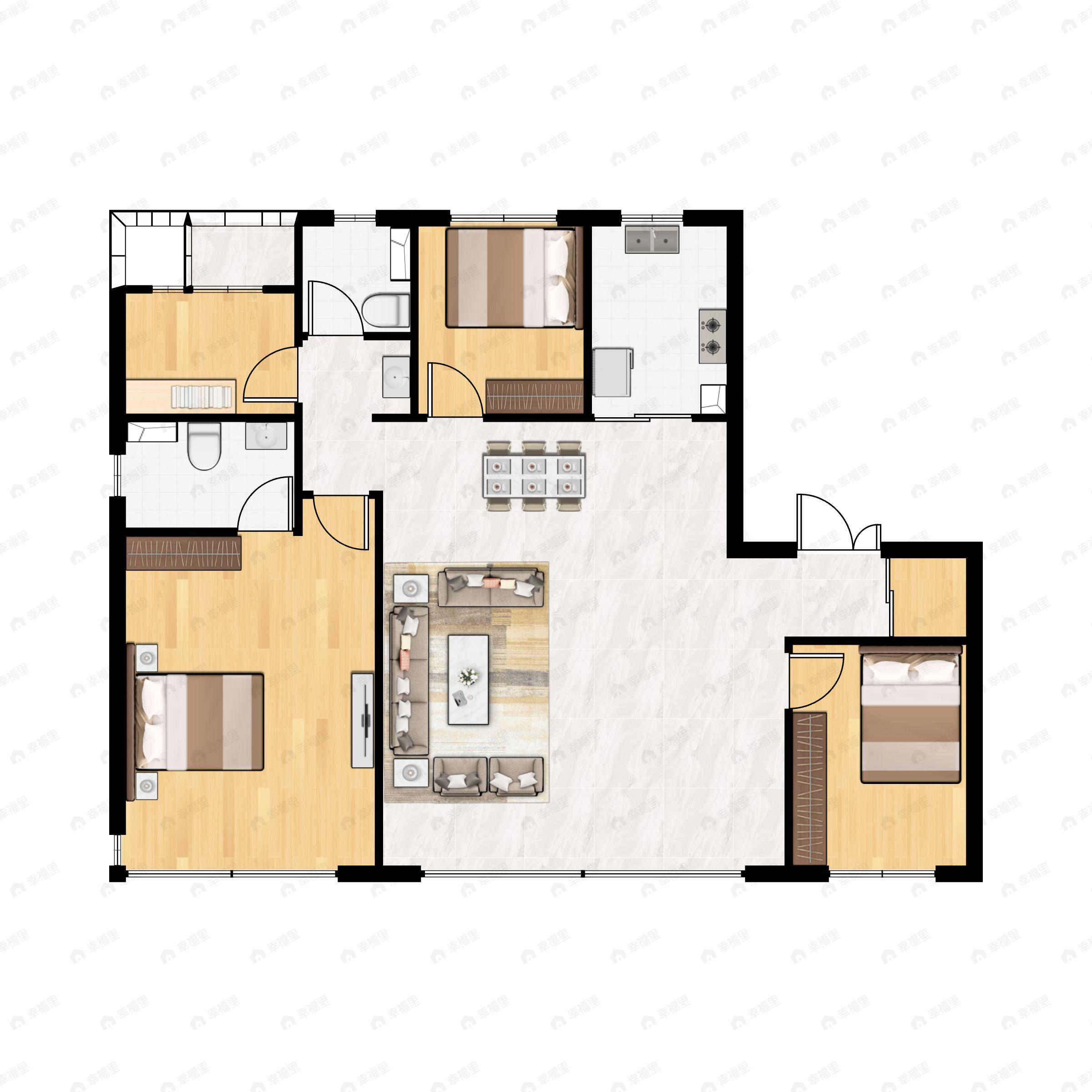 建发璟院4室2厅2卫户型图