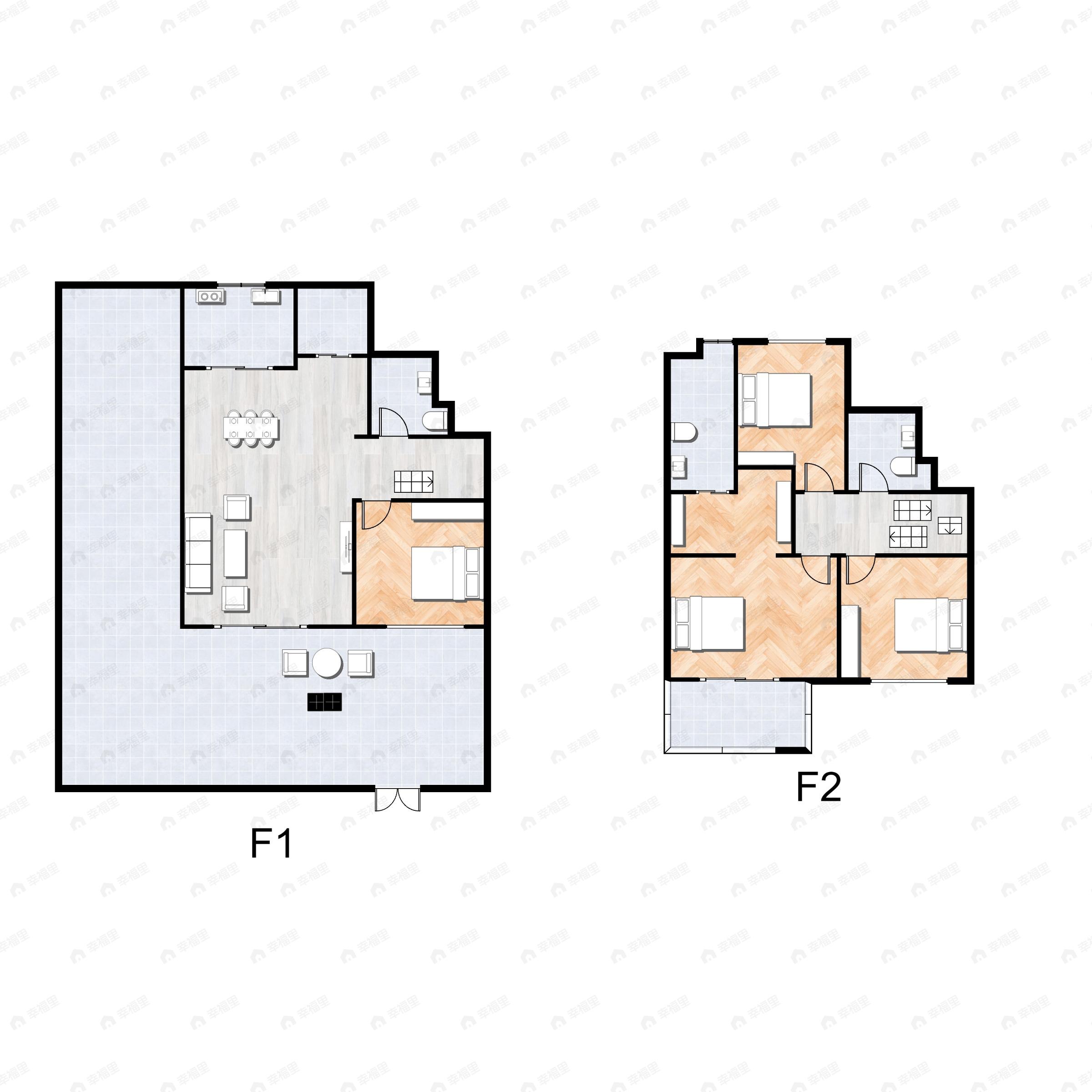 4室2厅3卫建面162平户型图