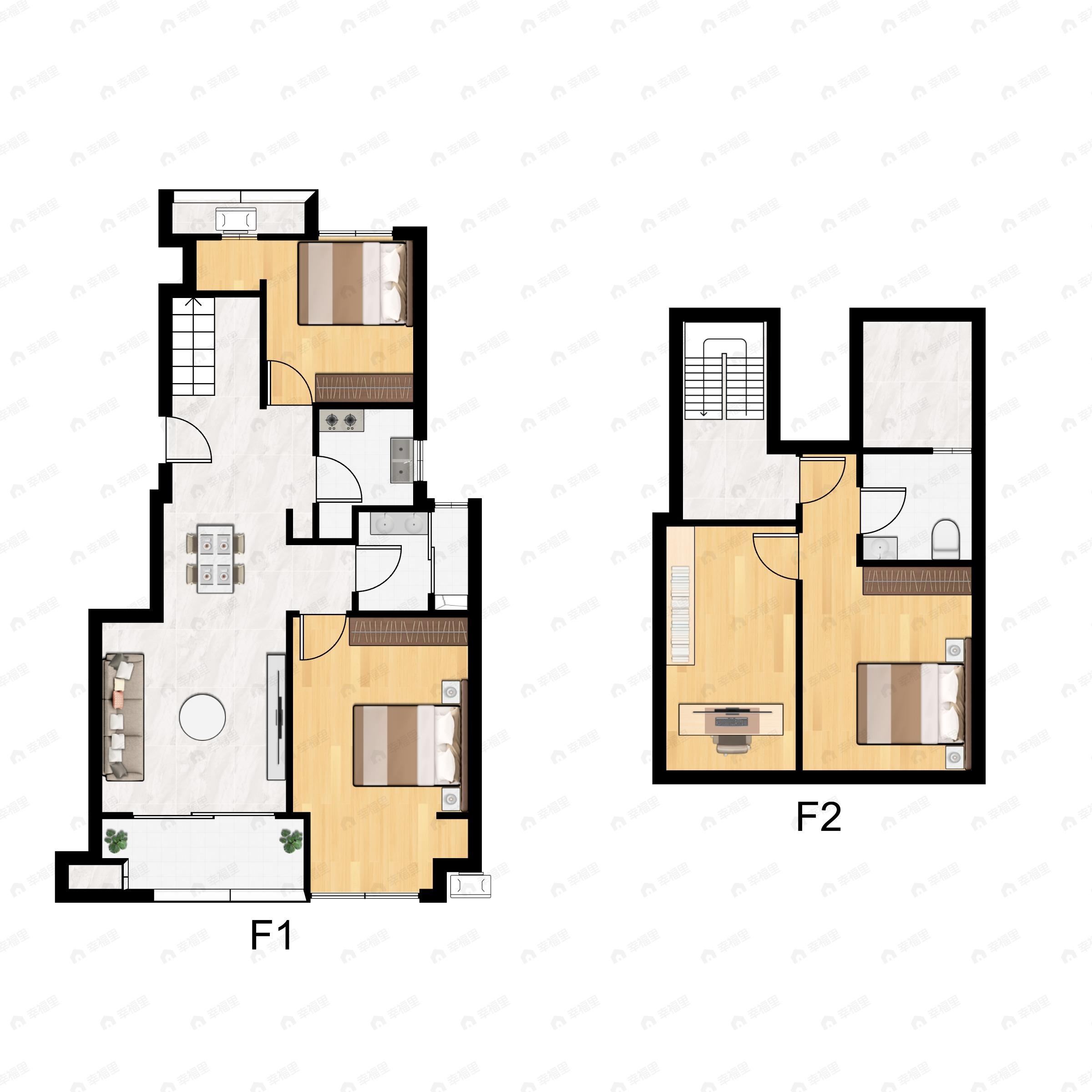 4室2厅2卫建面125平南户型图