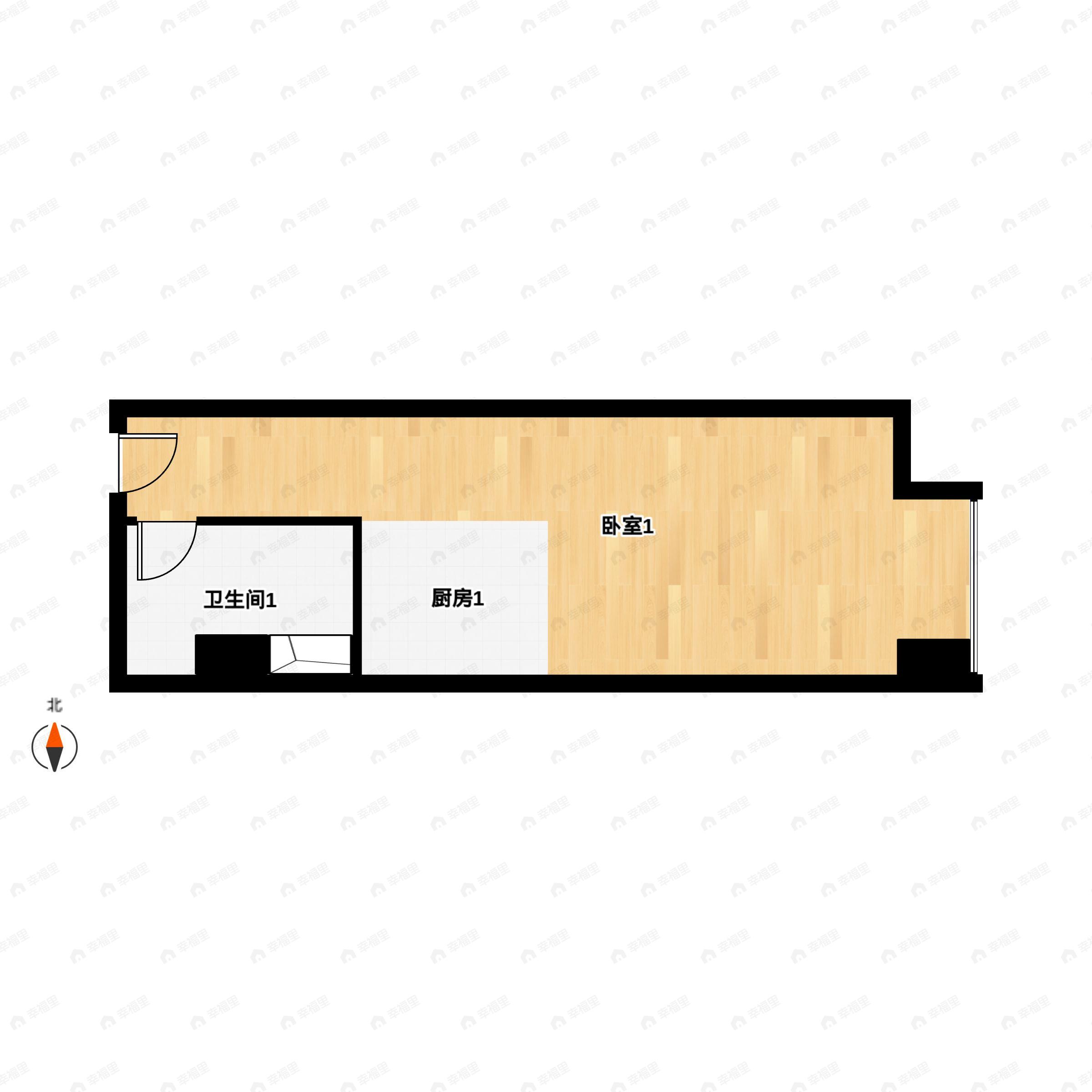 万象瑞都1室1厅1卫户型图