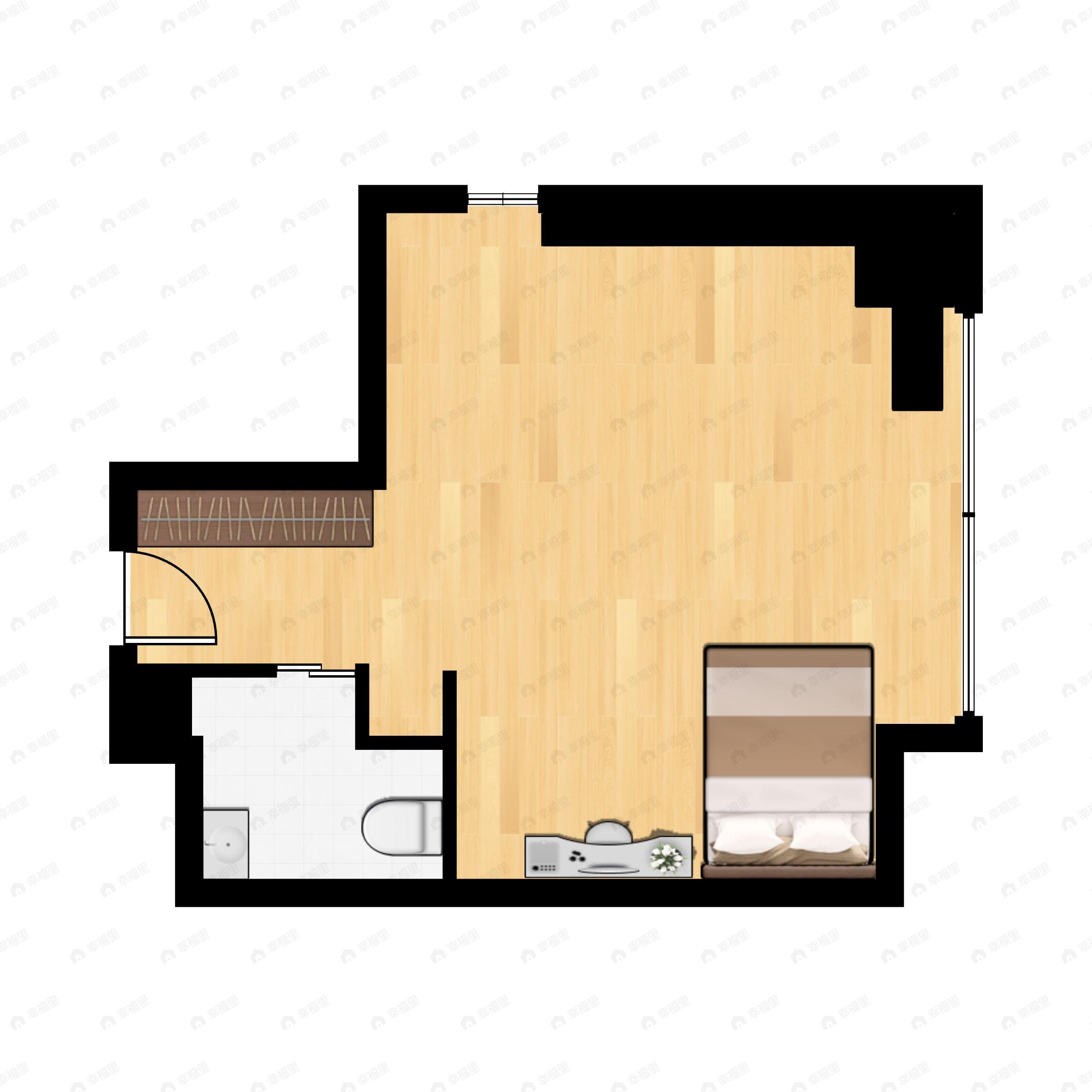 1室1卫建面49平东户型图