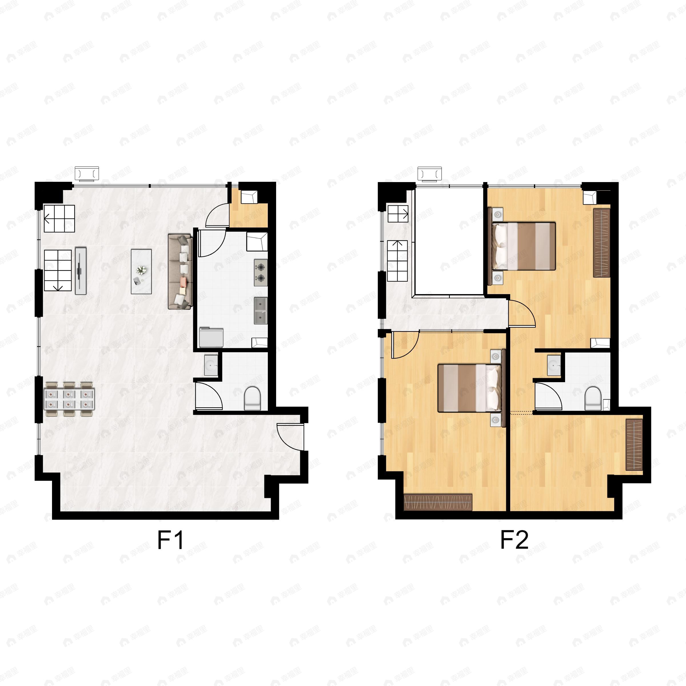 IFC国际金融中心2室1厅2卫户型图