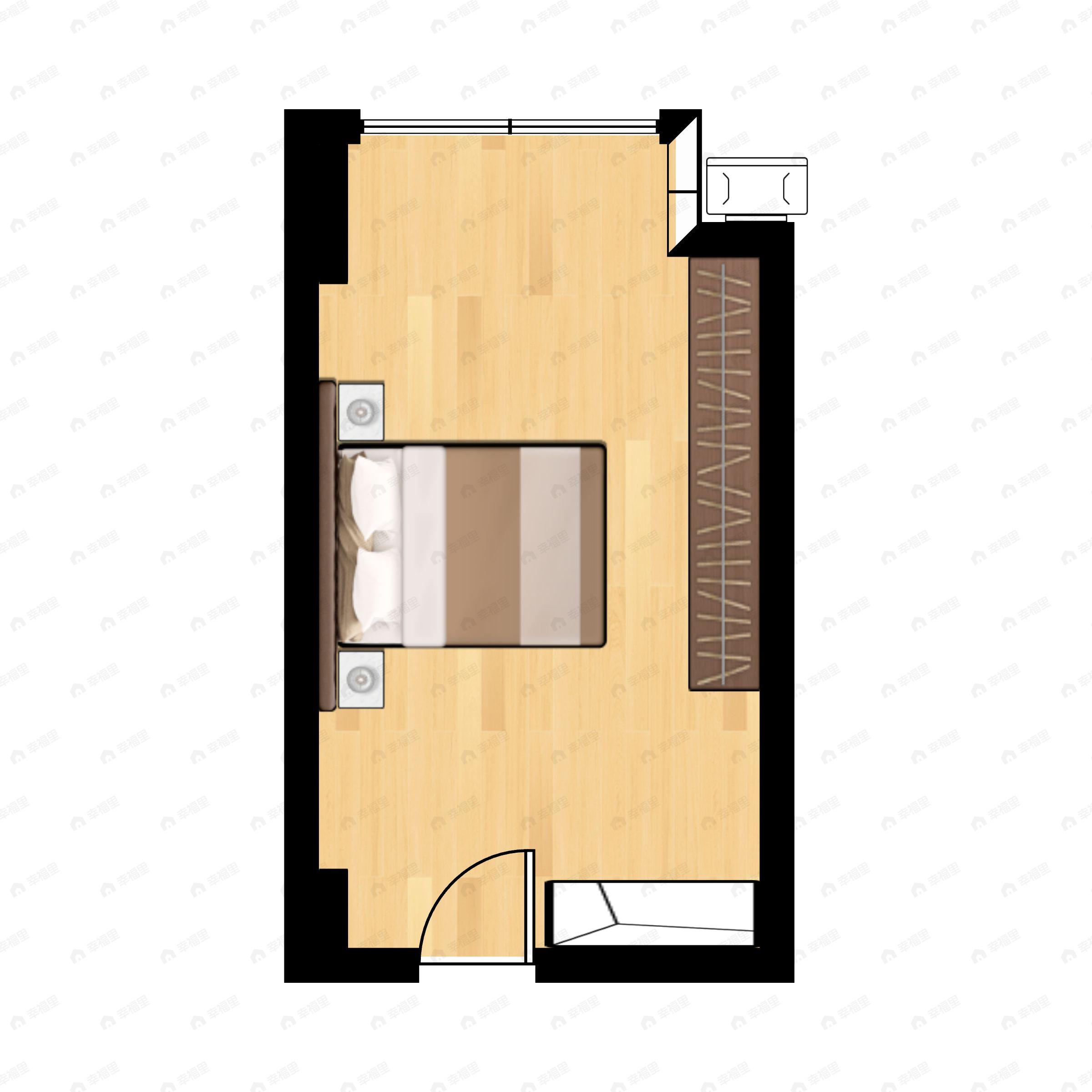 1室1厅建面41m²北户型图