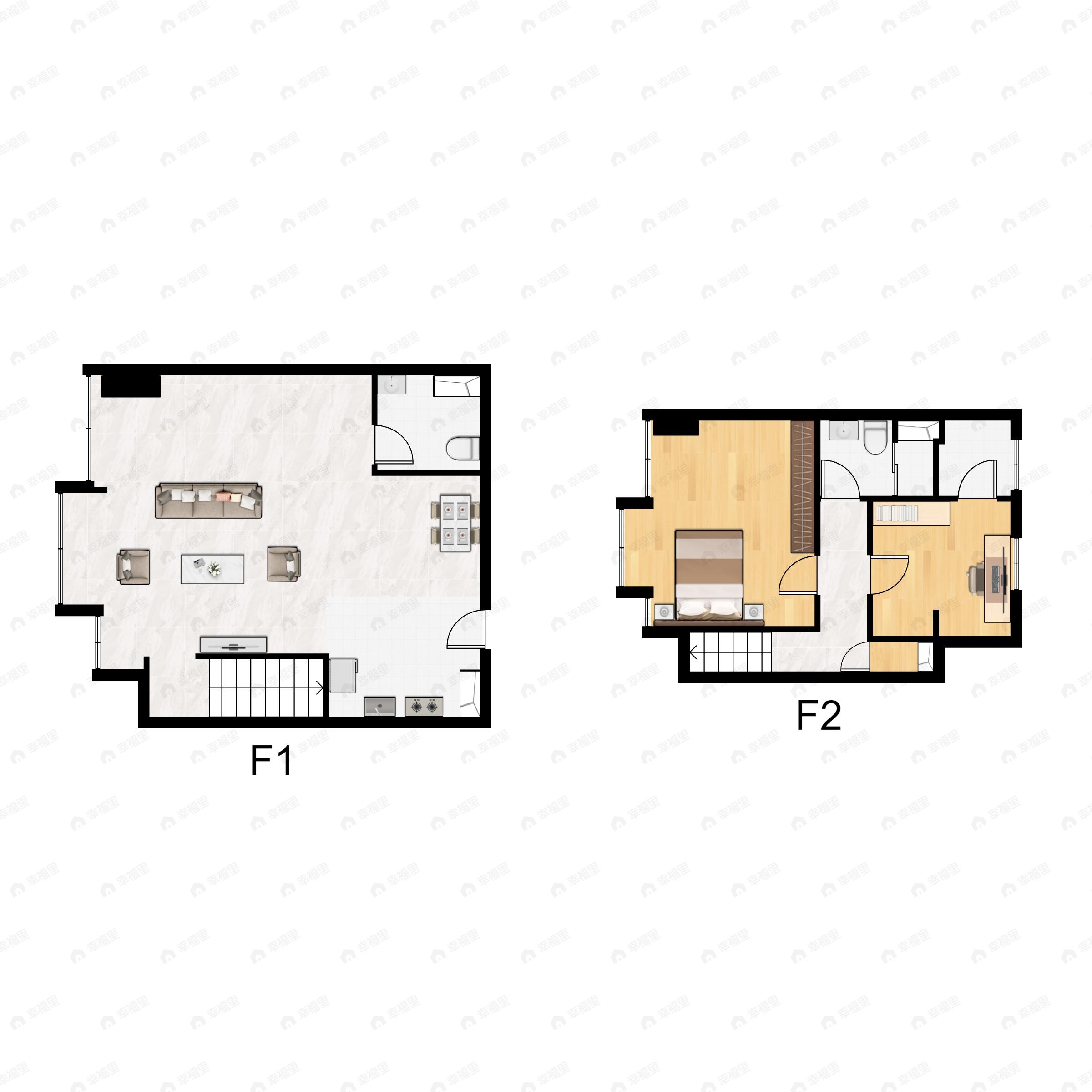 1室1厅1卫建面67平户型图