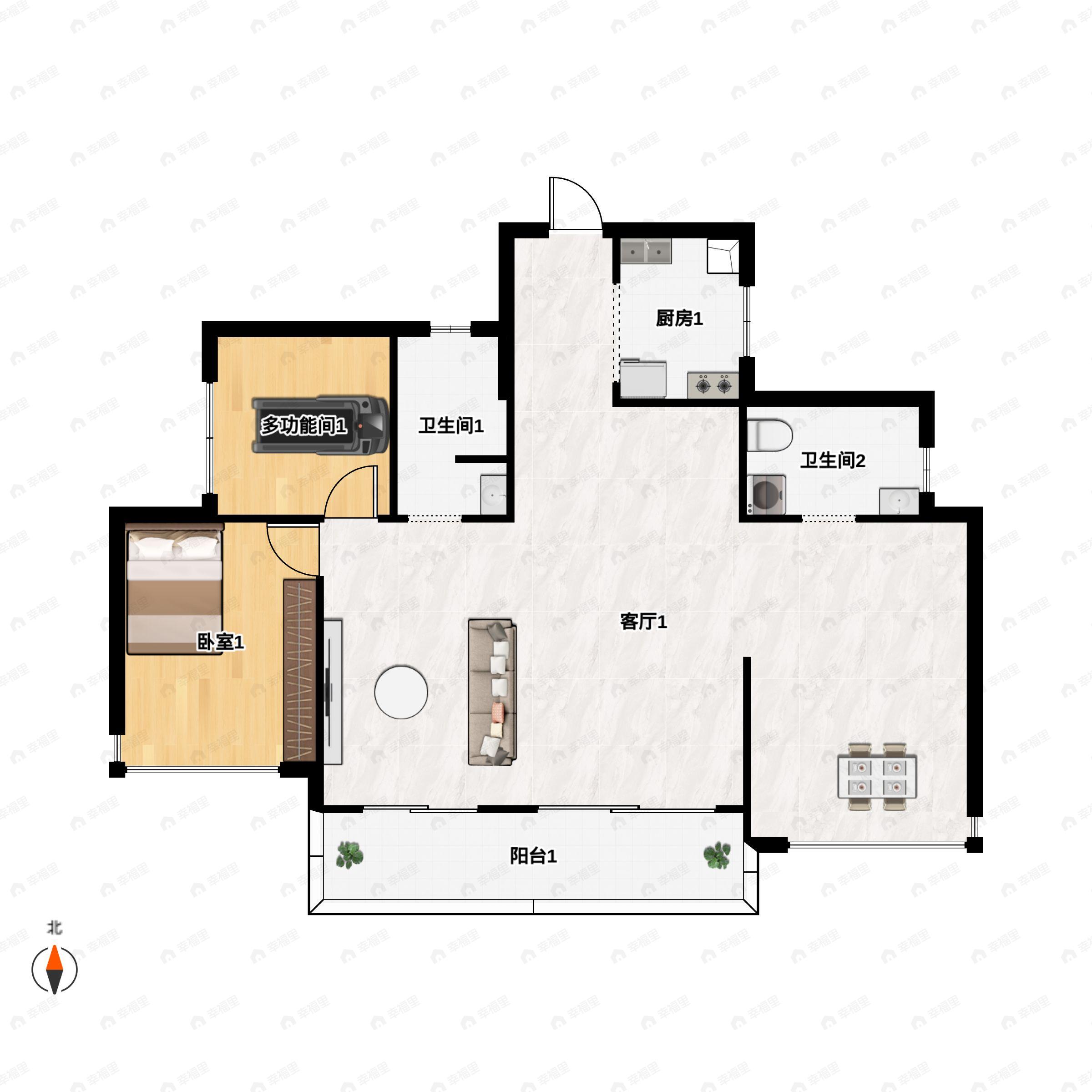 龙光建发玖云府4室2厅2卫户型图