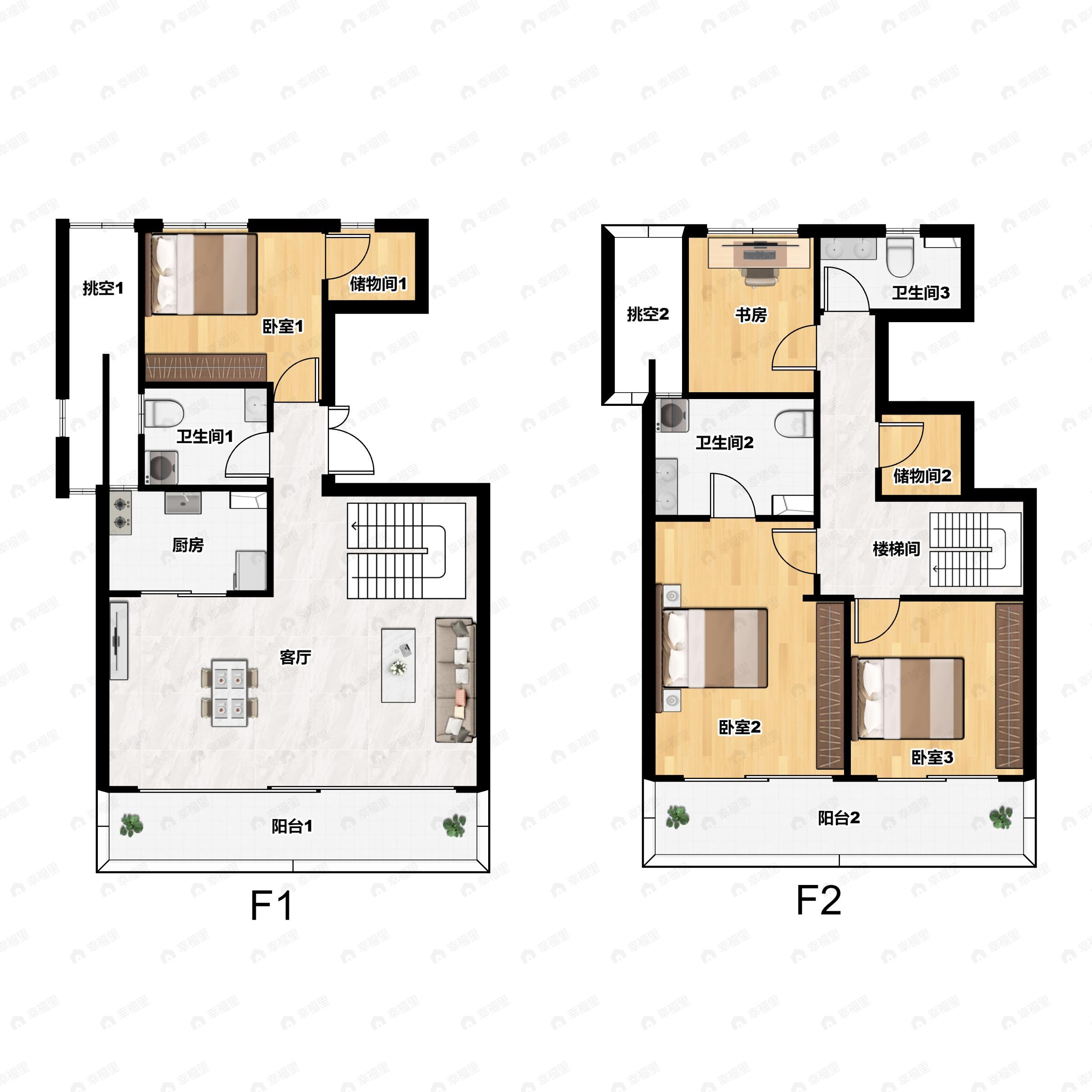 4室2厅3卫建面180平南户型图