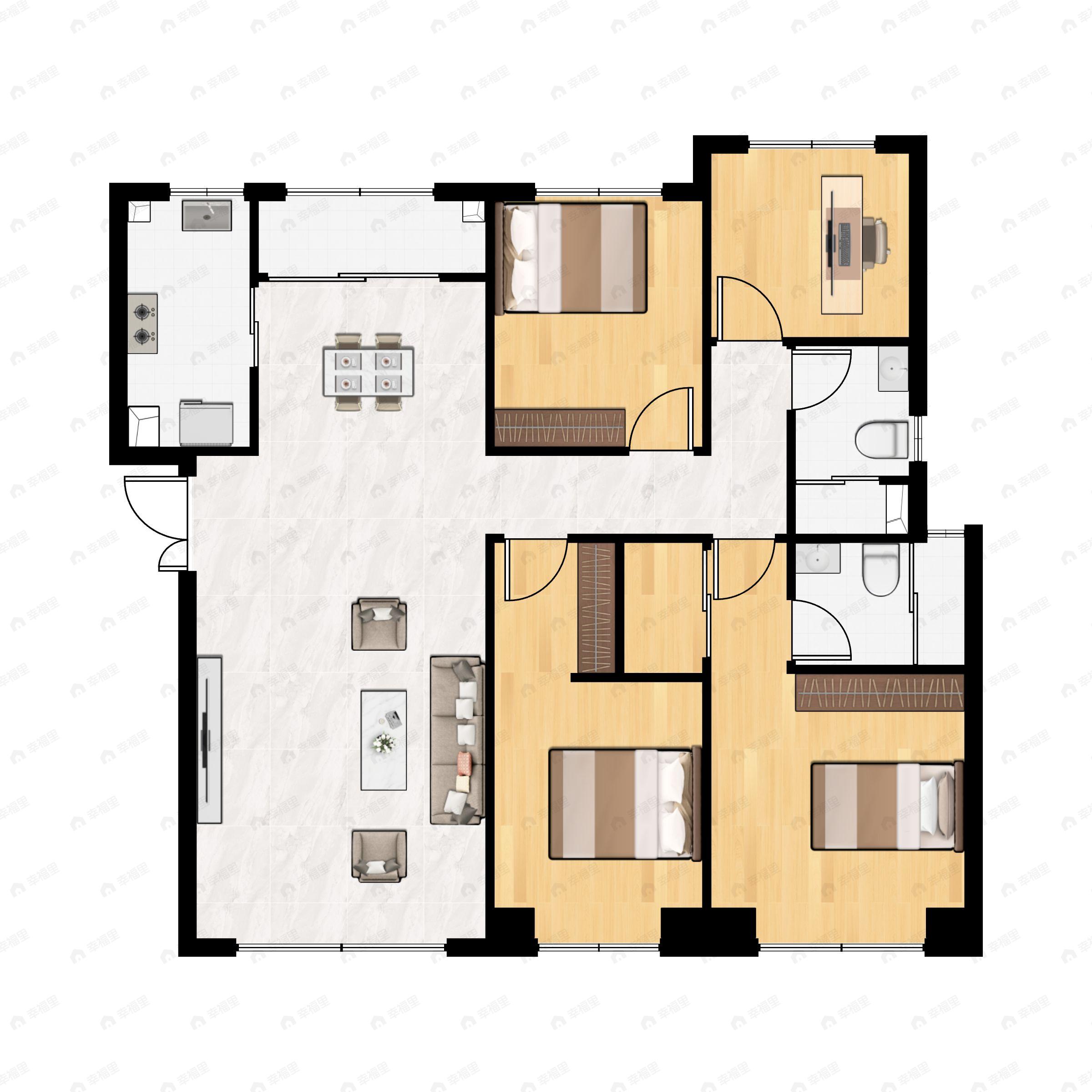 老城根蓝光雍锦世家4室2厅2卫户型图