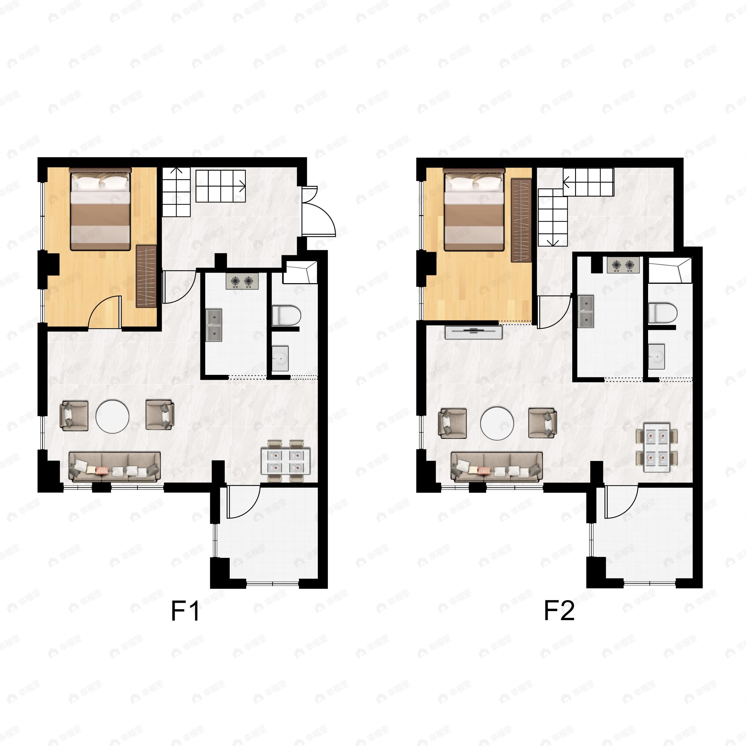 2室4厅2卫建面143平户型图