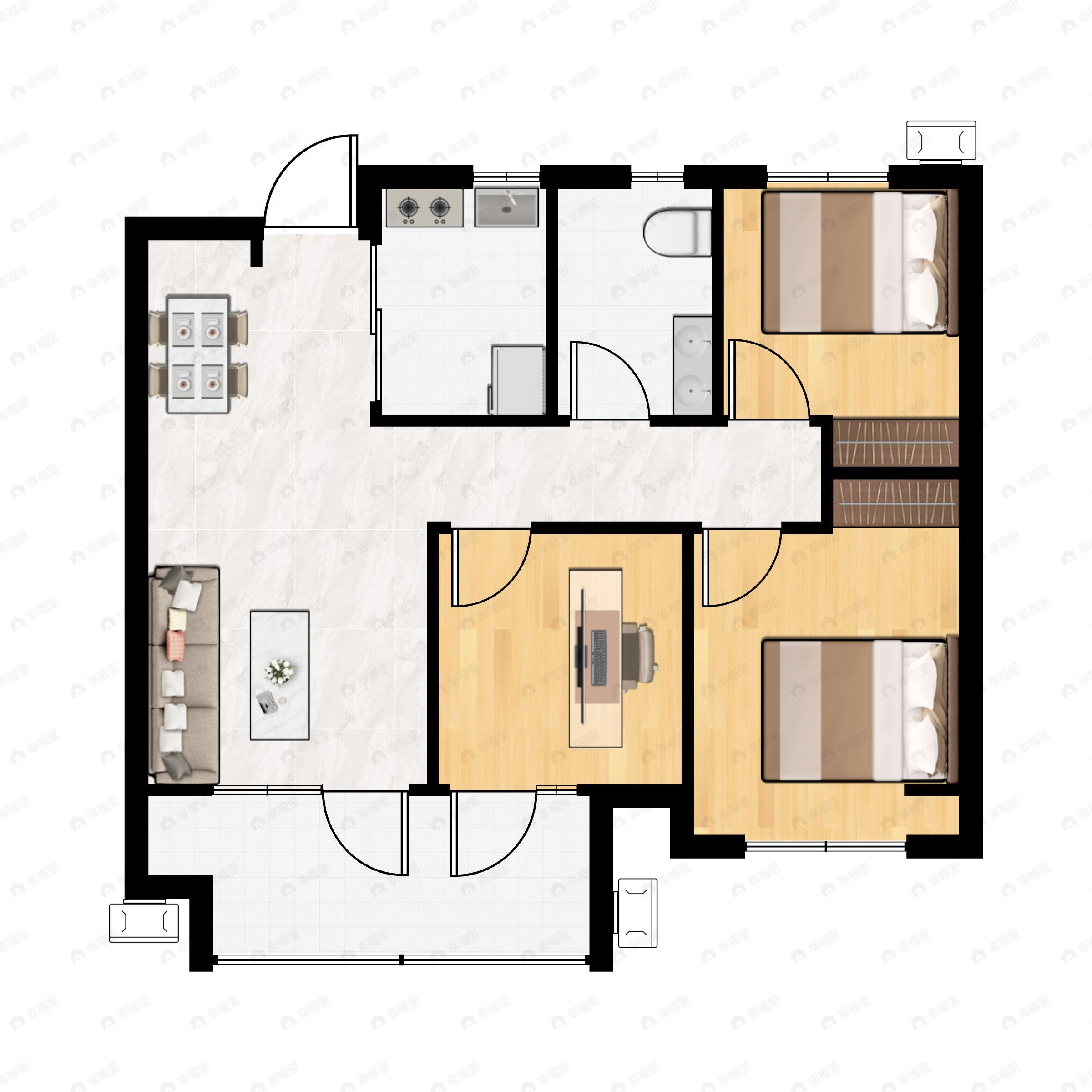 阜丰悦澜湾3室2厅1卫户型图