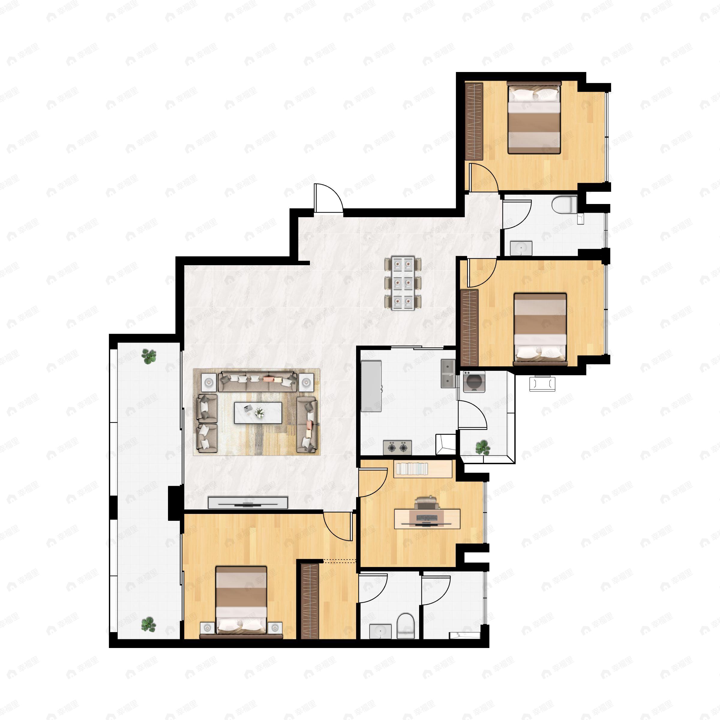 云上观邸4室2厅2卫户型图