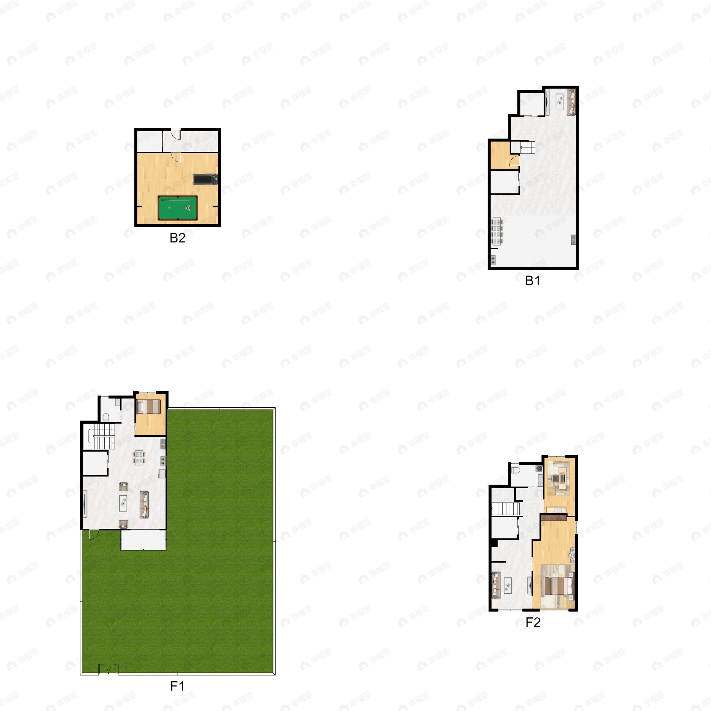 5室3厅4卫建面270平户型图