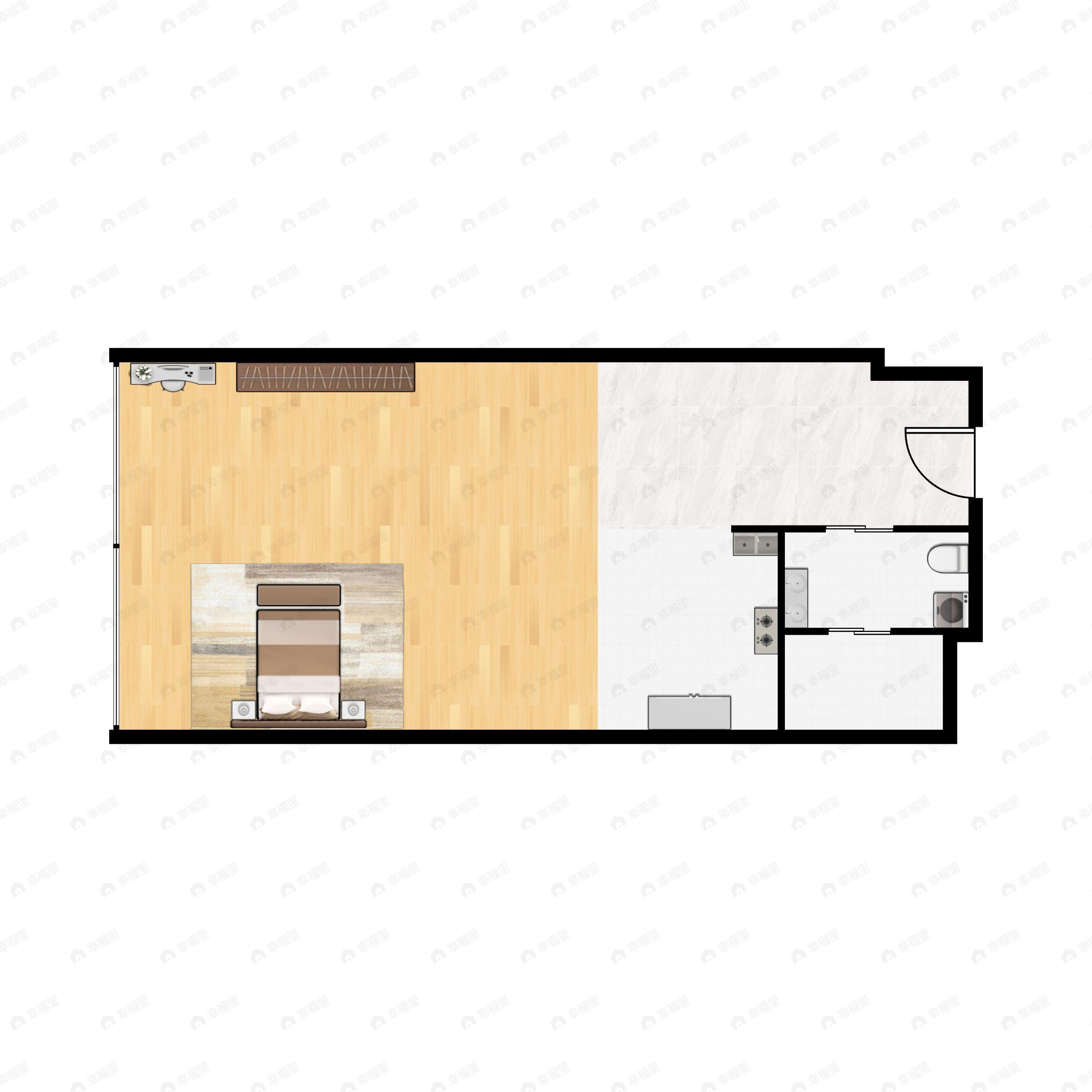 2室4厅2卫建面131平西户型图