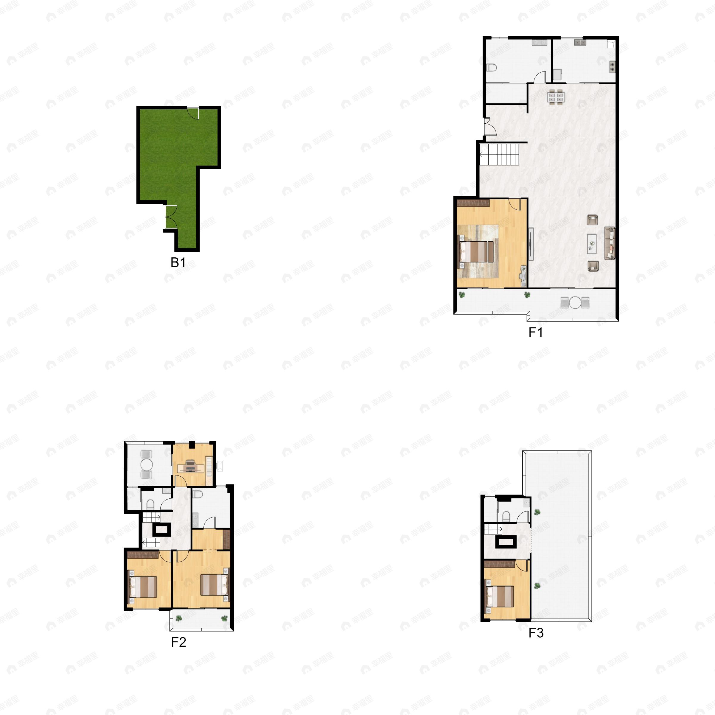 5室2厅4卫建面196平西|东户型图