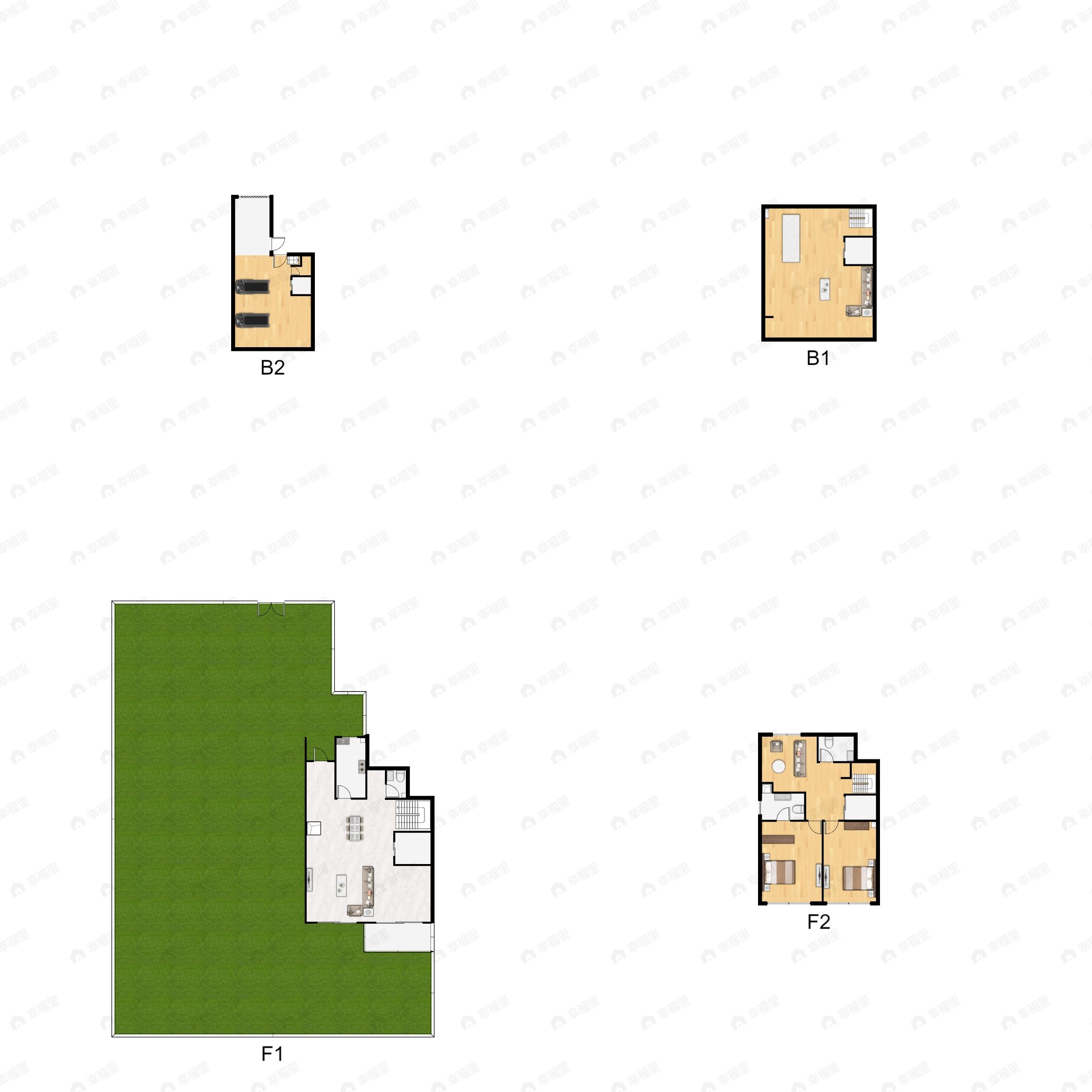 3室2厅3卫建面311平户型图