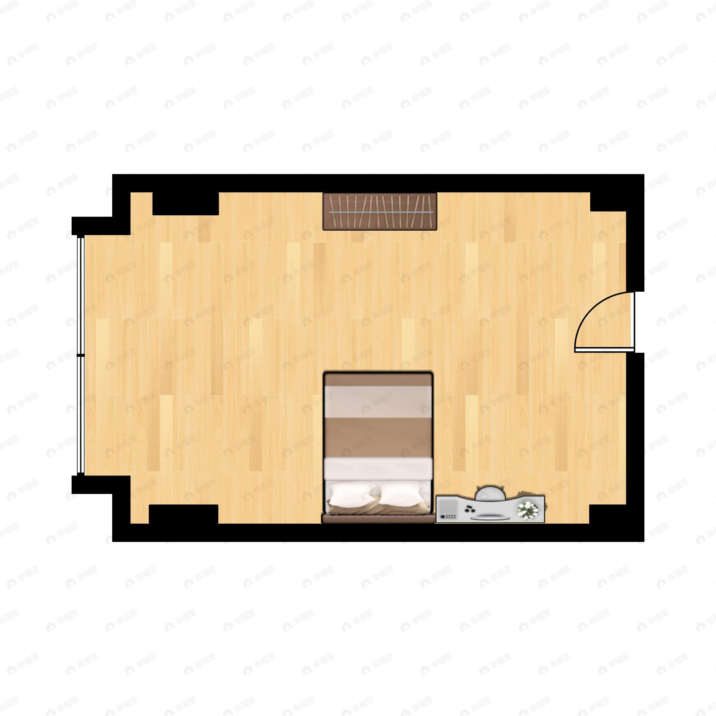 1室1厅建面69m²南户型图