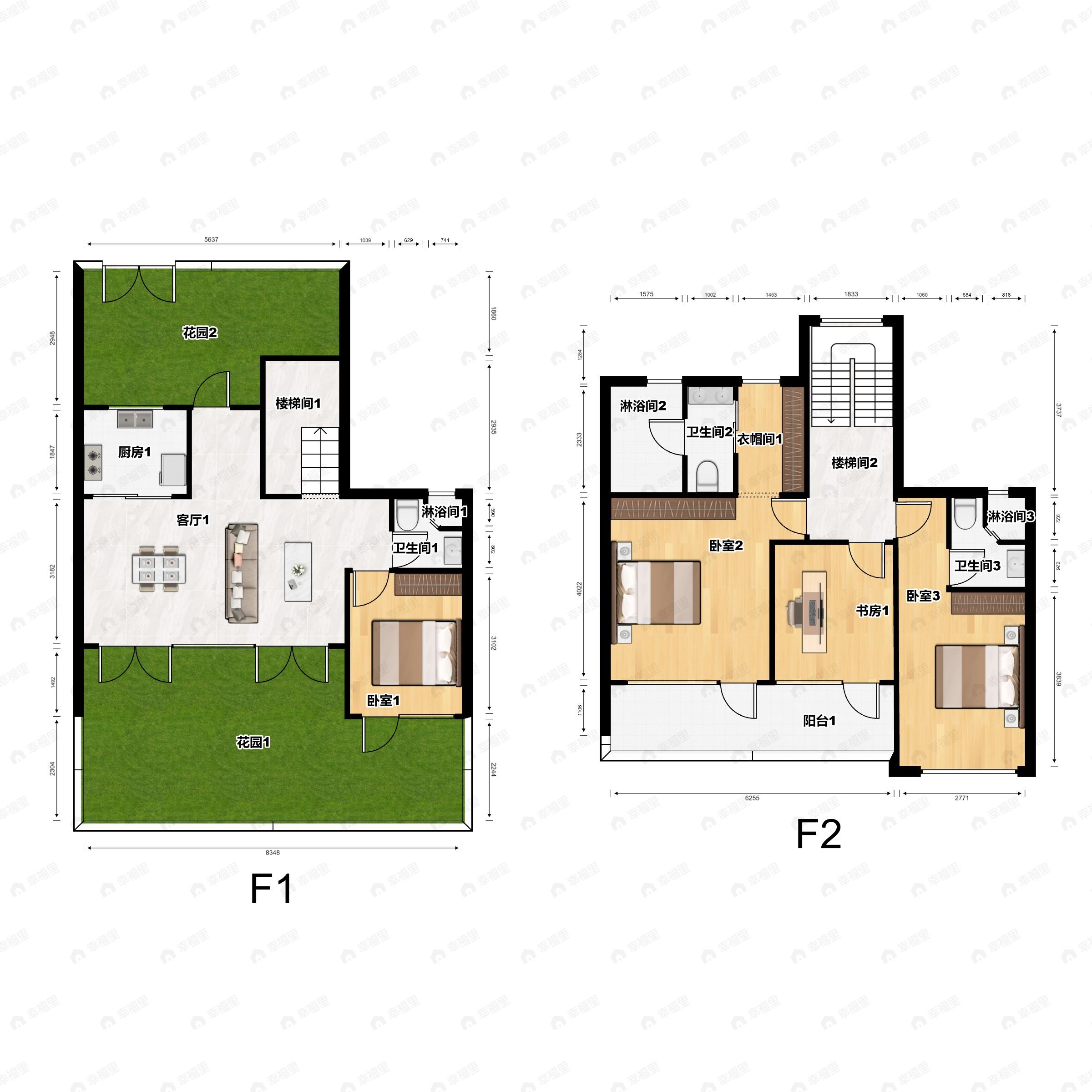 4室2厅3卫建面167平南户型图
