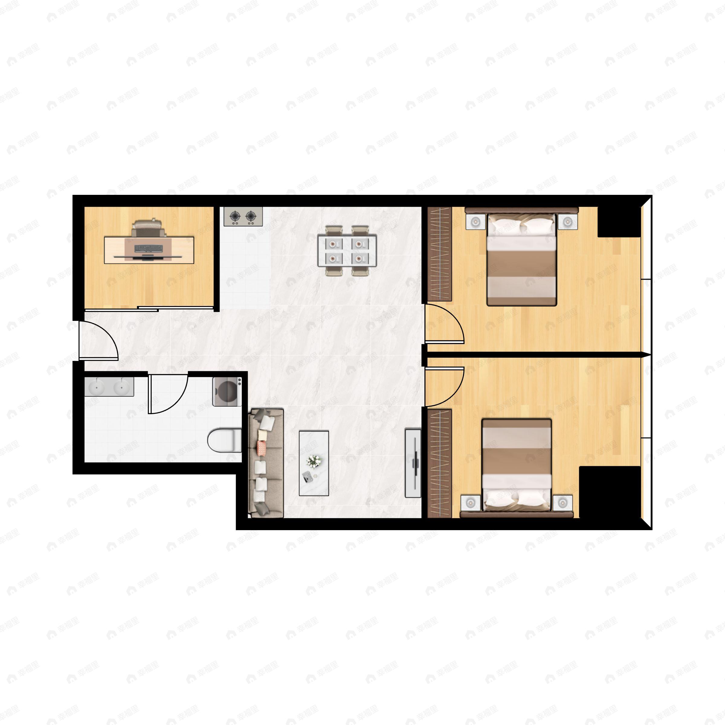 骊驰康养3室1厅1卫户型图