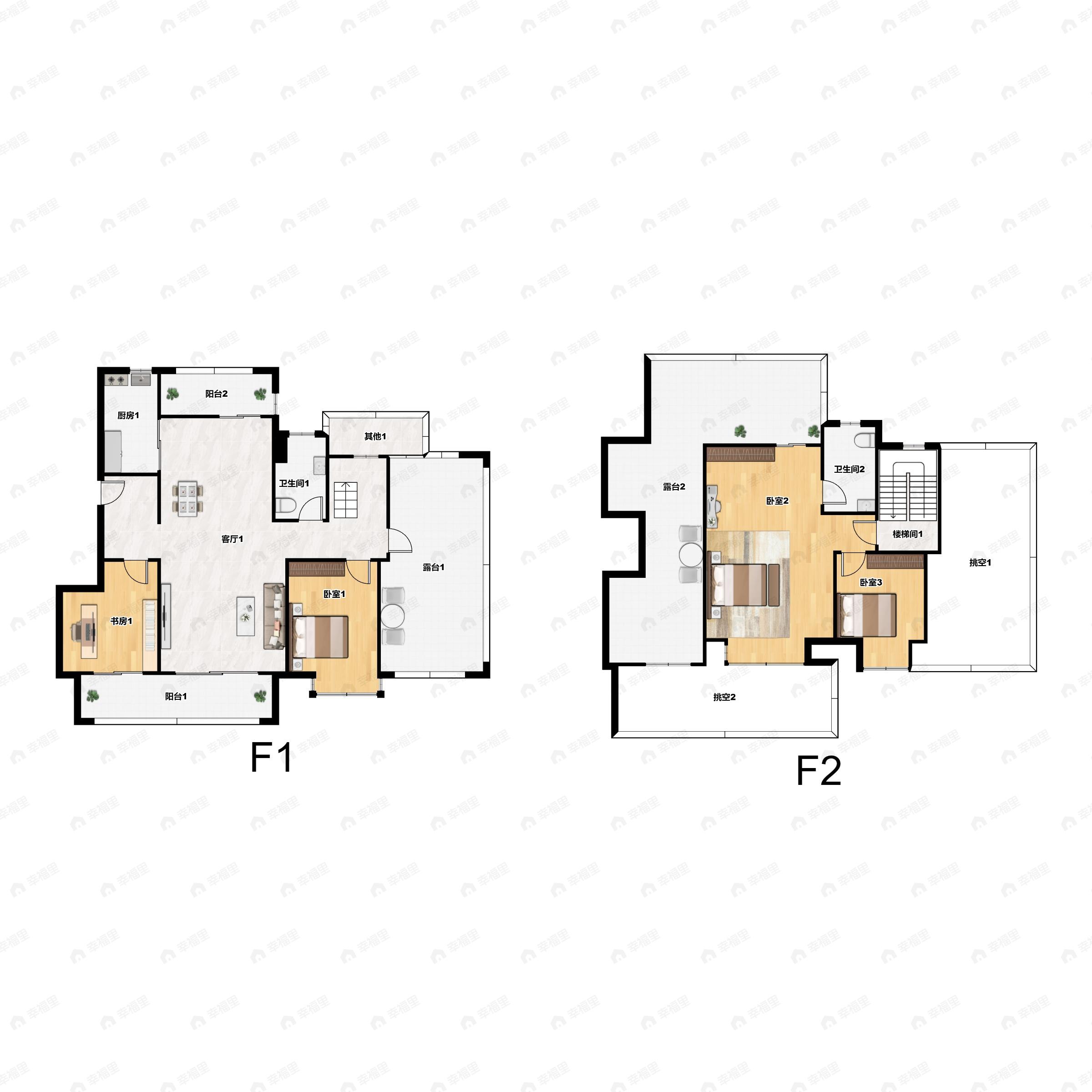 4室2厅2卫建面157平户型图