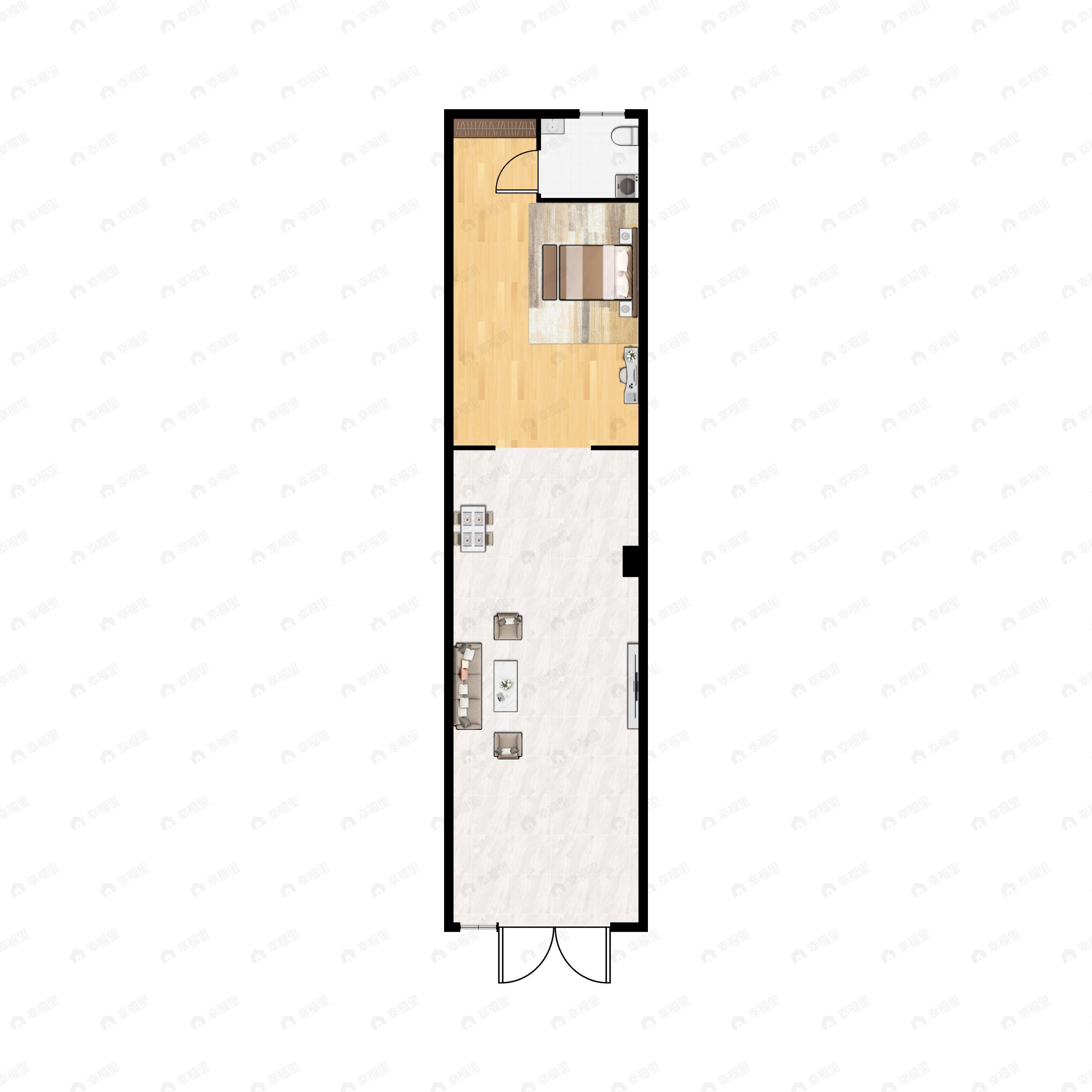 鸿锦城天逸1室户型图
