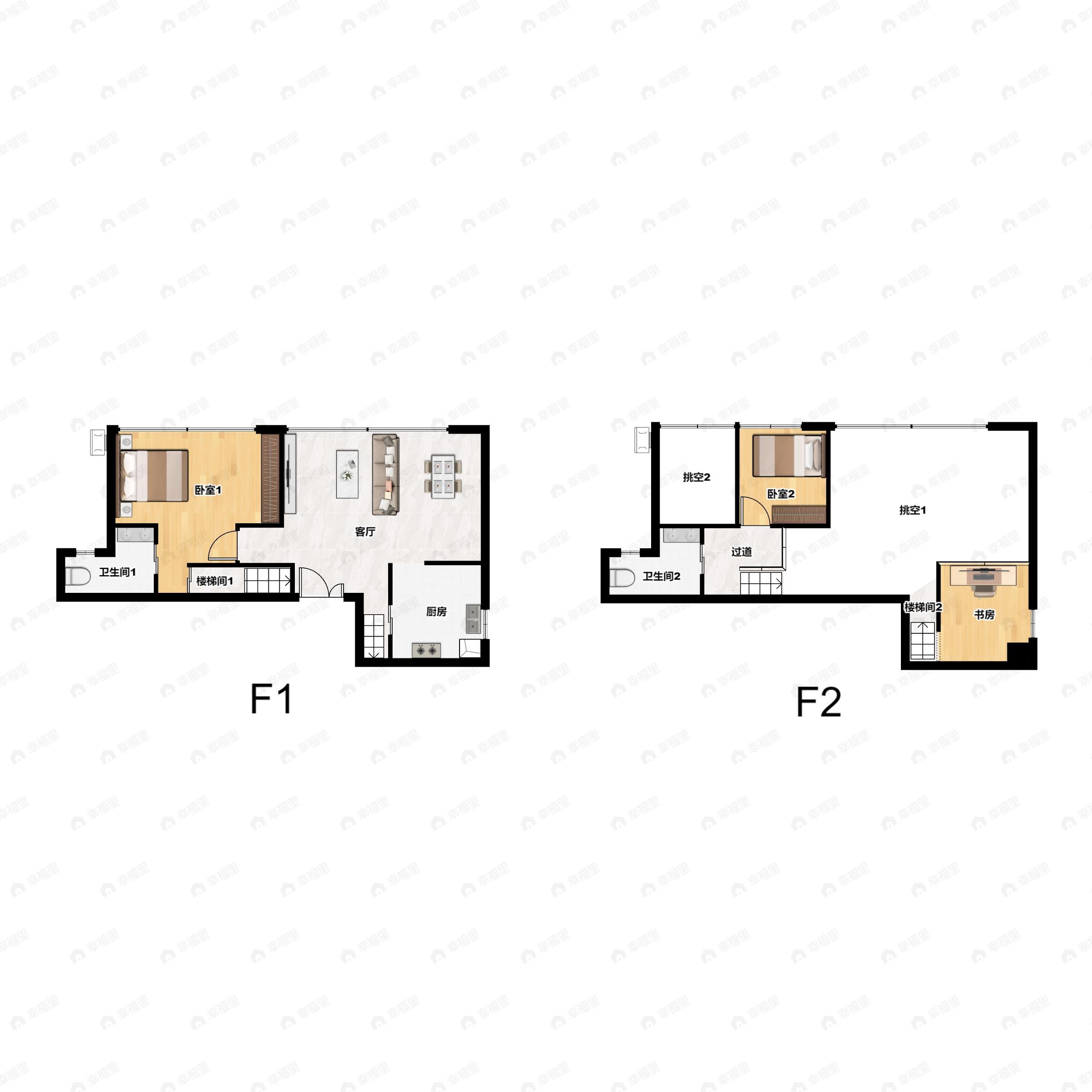 3室2厅2卫建面110平户型图