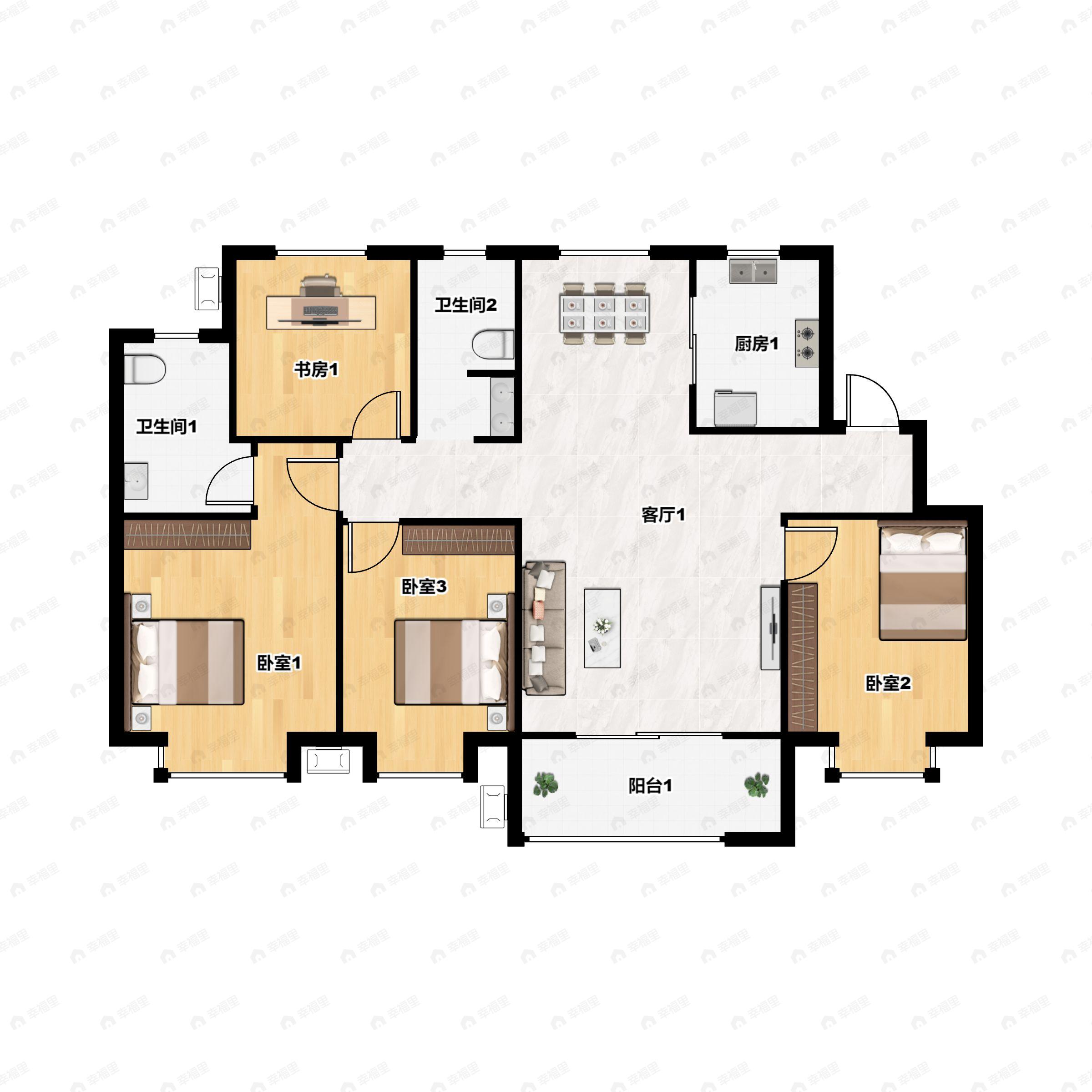 恒志云邸4室2厅2卫户型图
