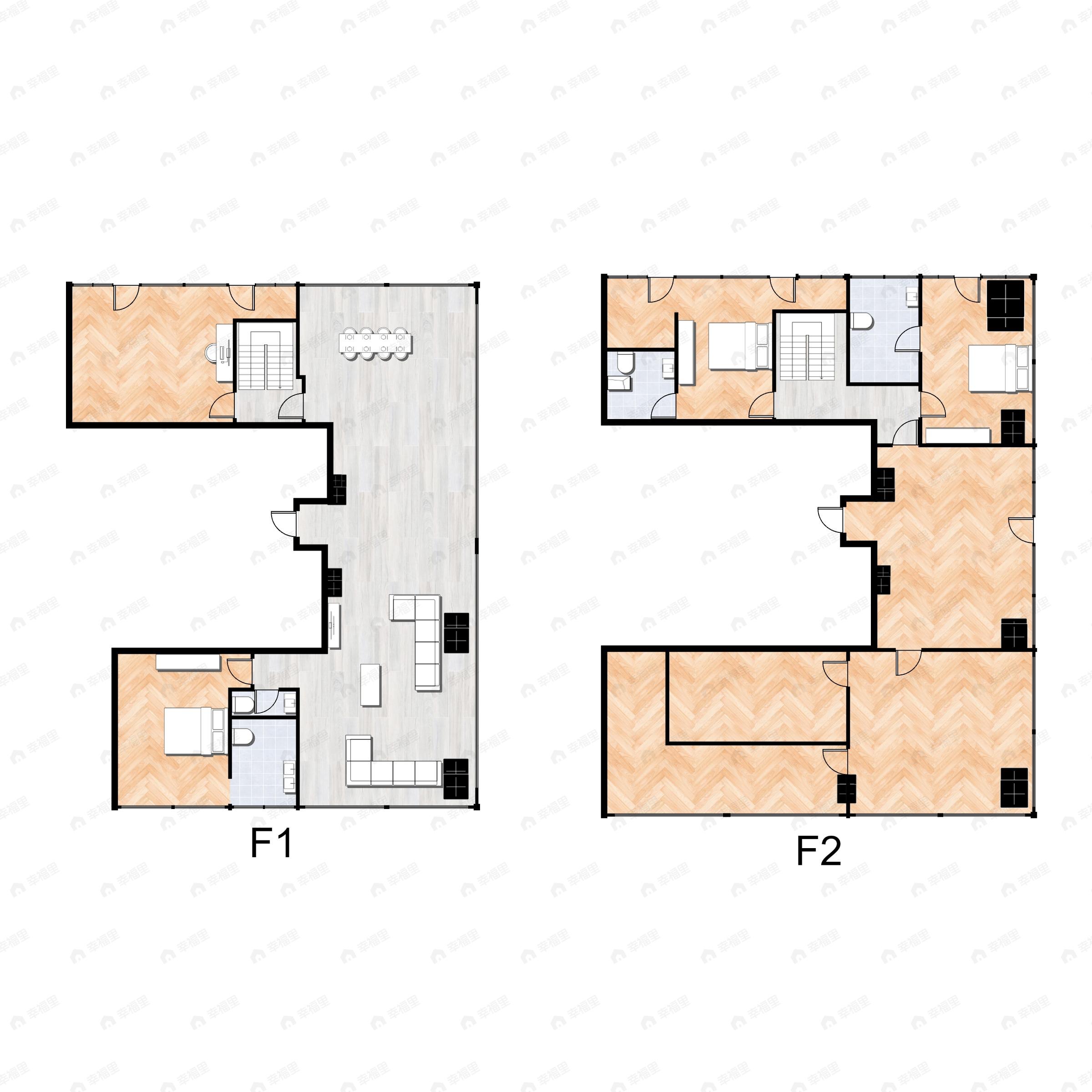 4室3厅4卫建面580平户型图